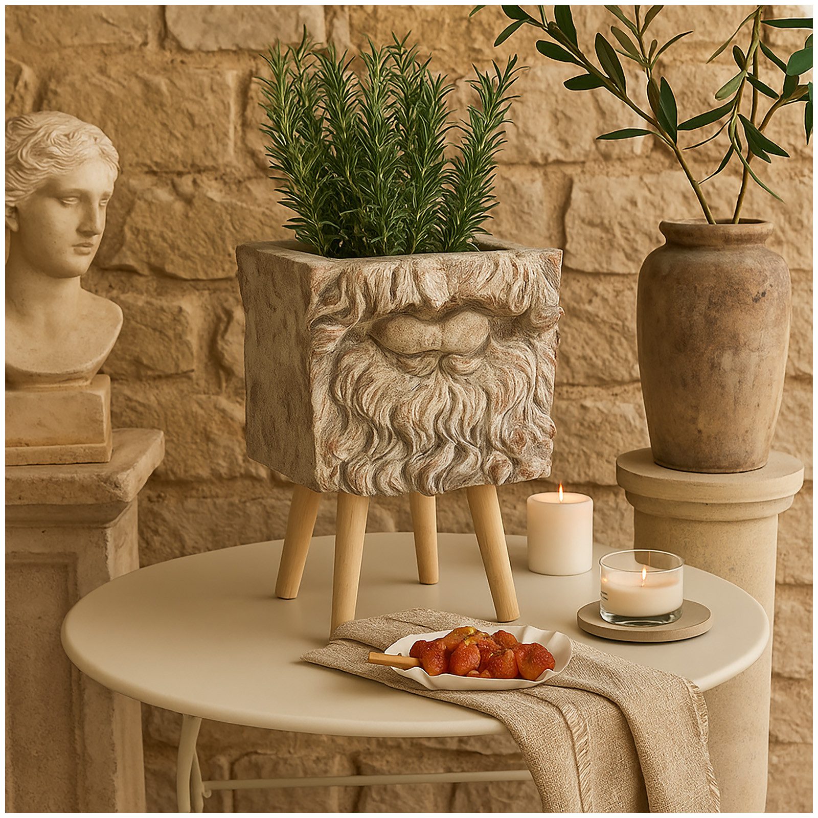 HTI-Living Pflanzkübel Pflanzgefäß Apollon Blumenkübel Mund günstig online kaufen