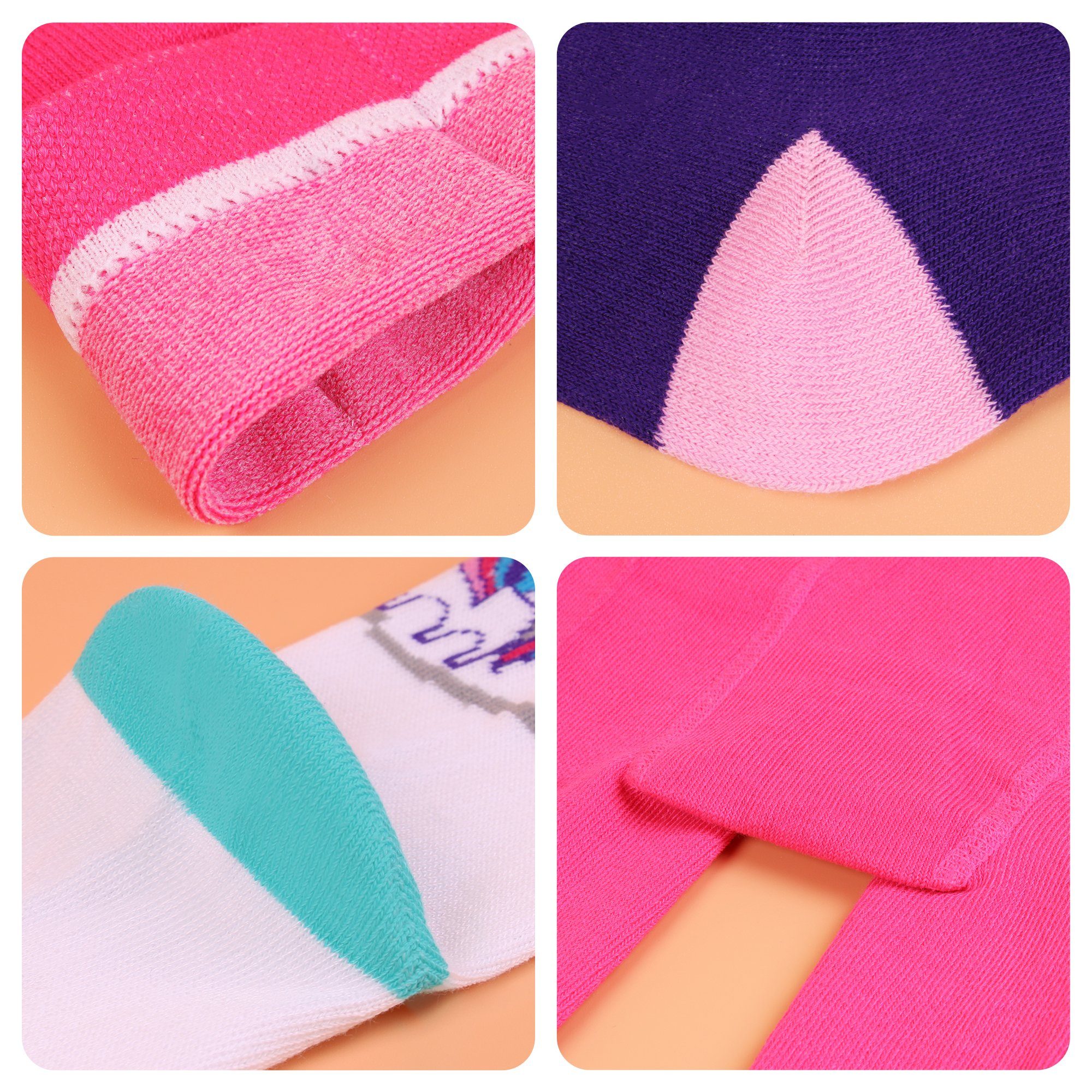 L&K-II Strickstrumpfhose 2730 (3er-Packung) mit Einhorn-Motiven aus Baumwolle