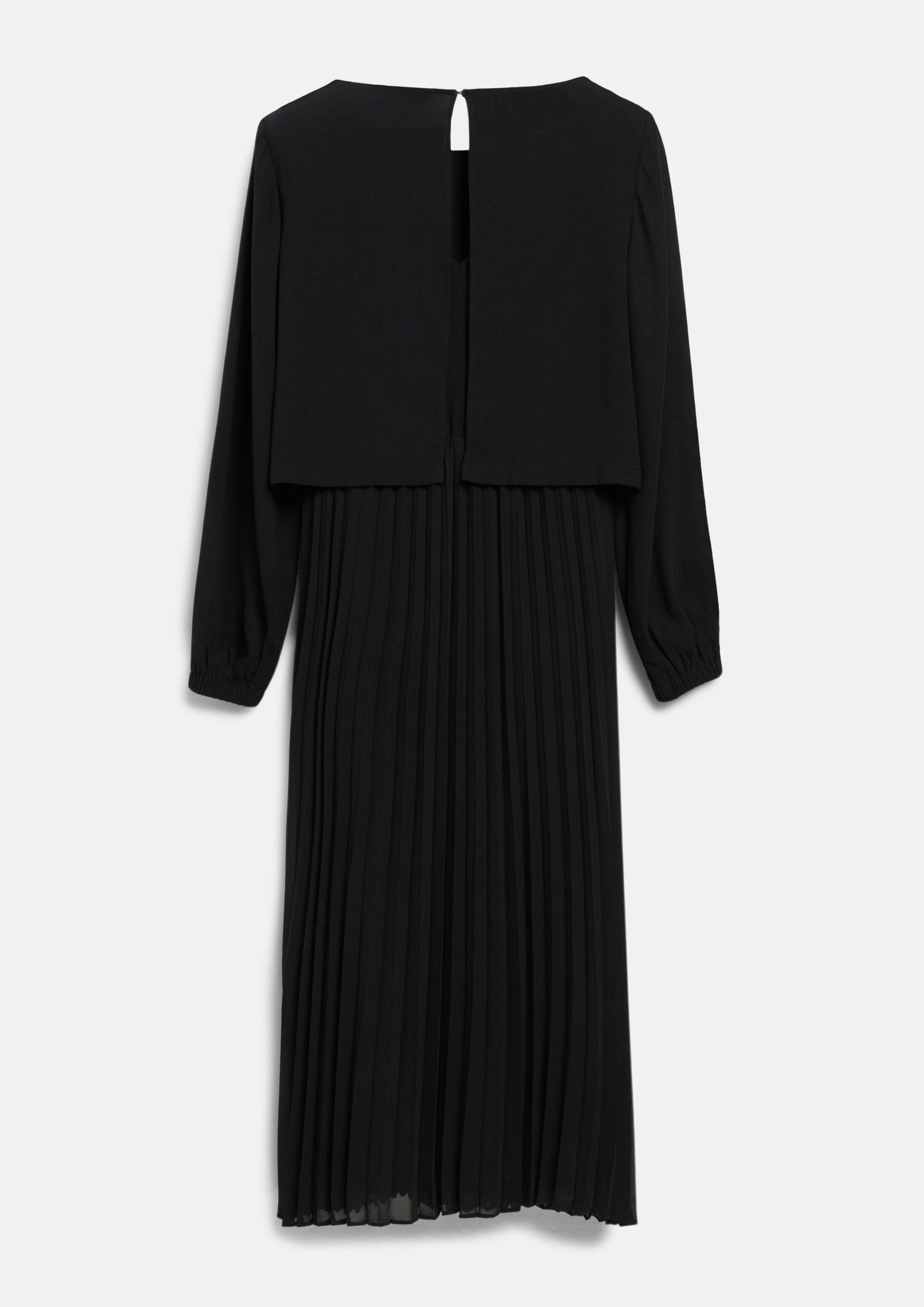 s.Oliver Midikleid Kleid Midi-Kleid aus Chiffon-Crêpe mit Layering-Effekt
