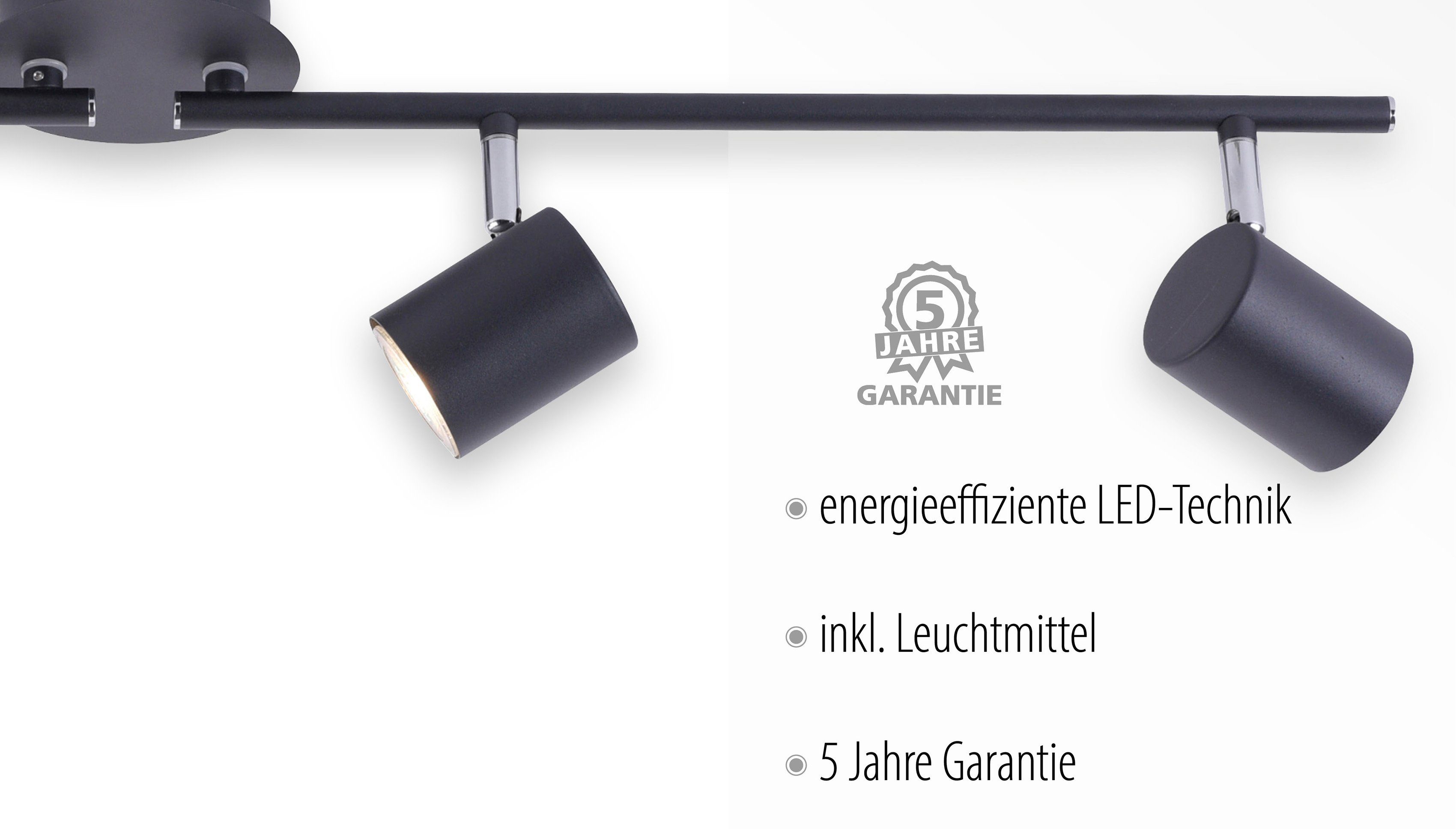 my home LED Deckenleuchte und Design, LED-Licht, anthrazit Maci, Leuchtmittel Spots wechselbar, schlichtes schwenkbare dreh- Warmweiß, warmweißes