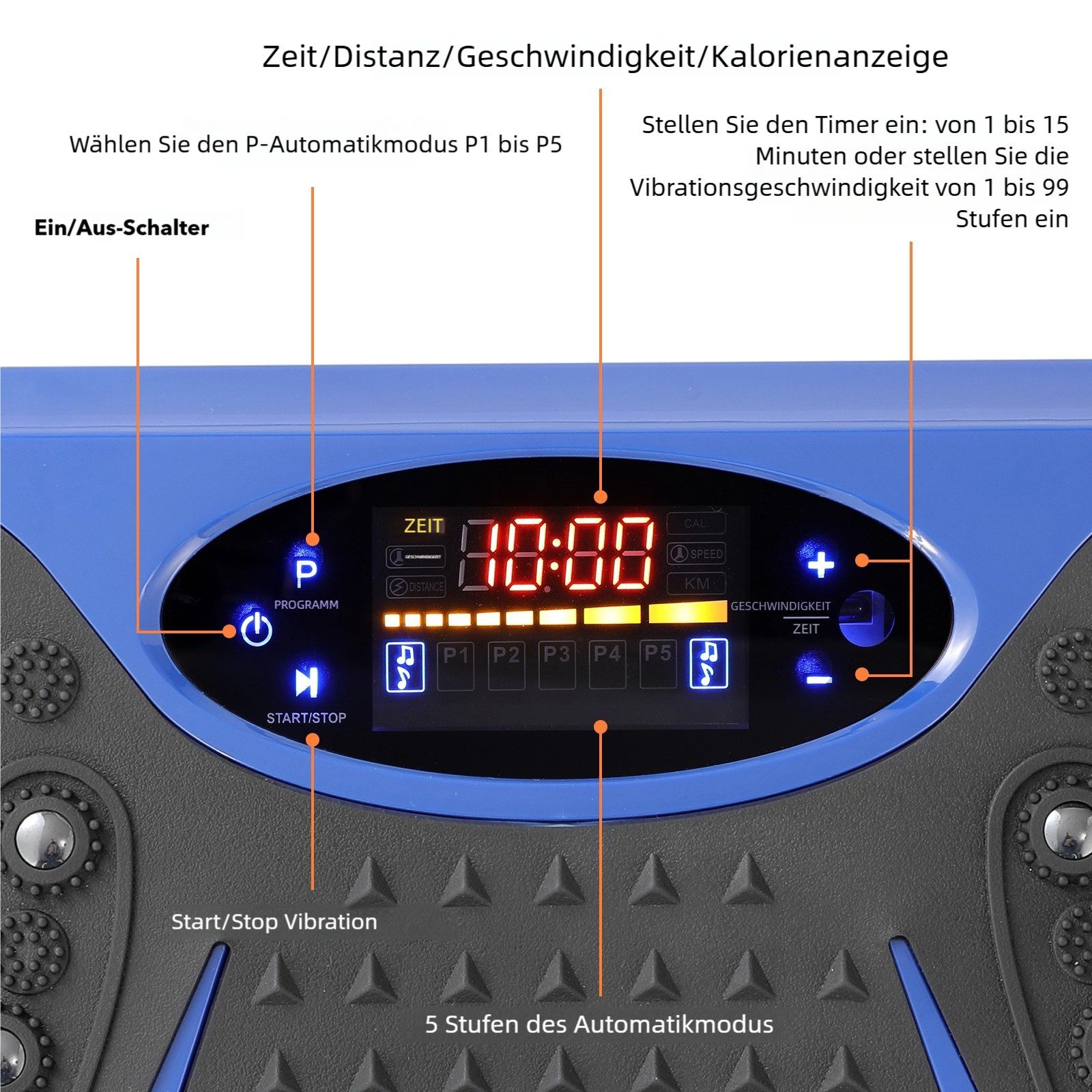 TLGREEN Vibrationsplatte 99 Stufen 5 Trainingsprogramme,Kompaktes Design, Leiser Motor, 99 Intensitätsstufen, Fitness Vibrationsboard für Zuhause, Fettverbrennung & Muskelaufbau