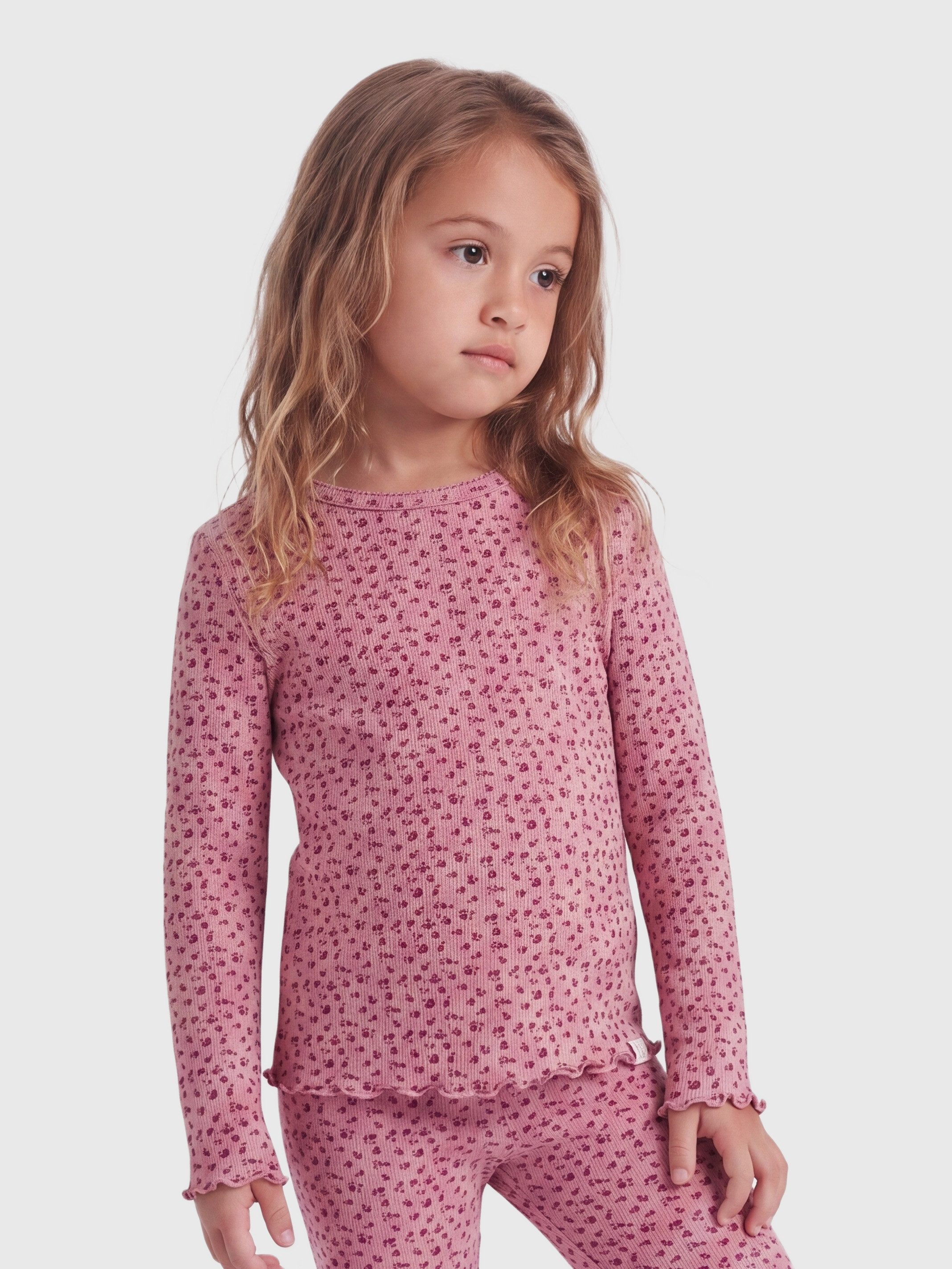 KIDS ONLY Langarmshirt KMGTRINNY AOP LS O-NCK TOP JRS NOOS Baumwollmischung, figurbetont