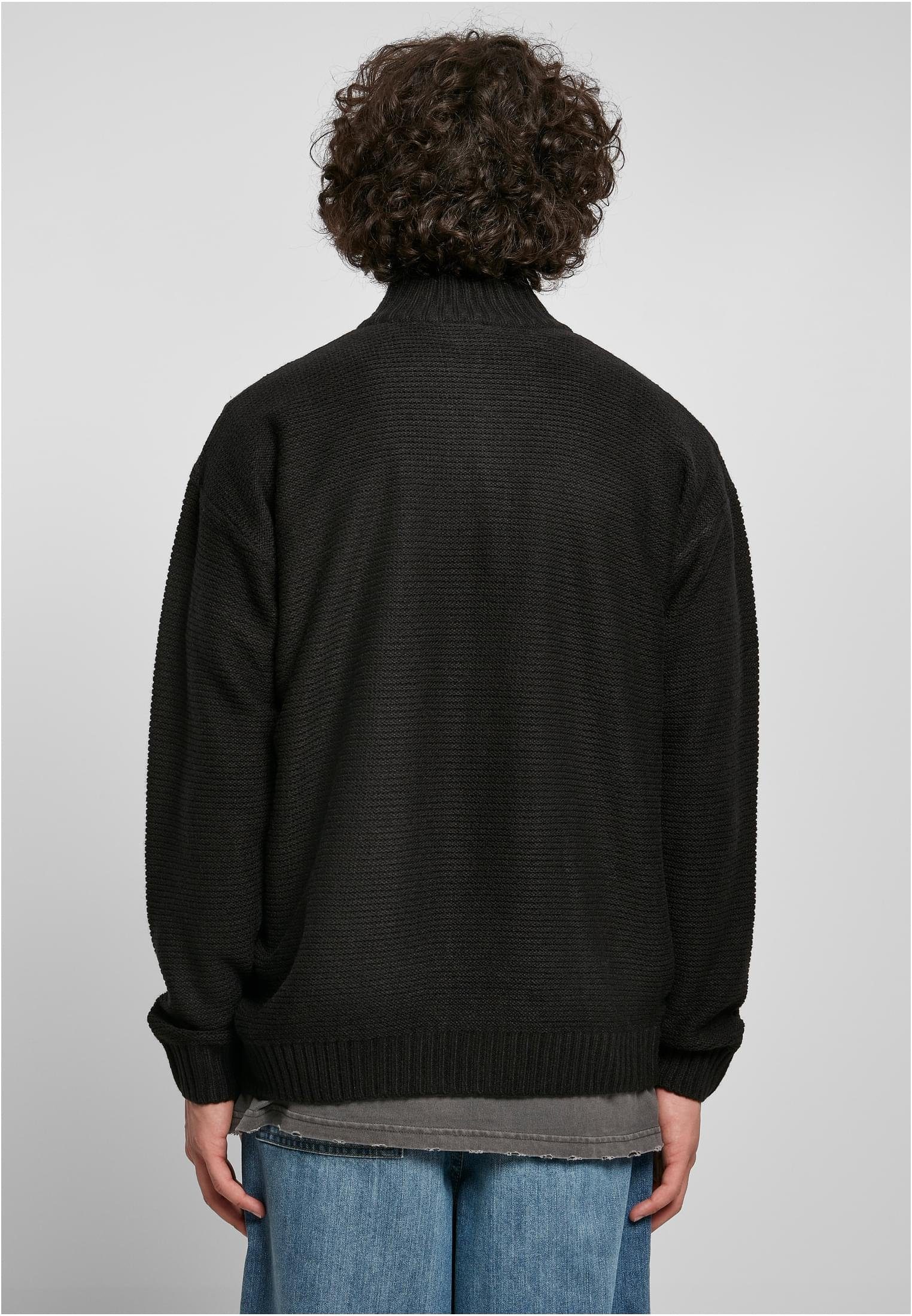 Troyer URBAN Sweatshirt black Knit Herren (1-tlg) CLASSICS