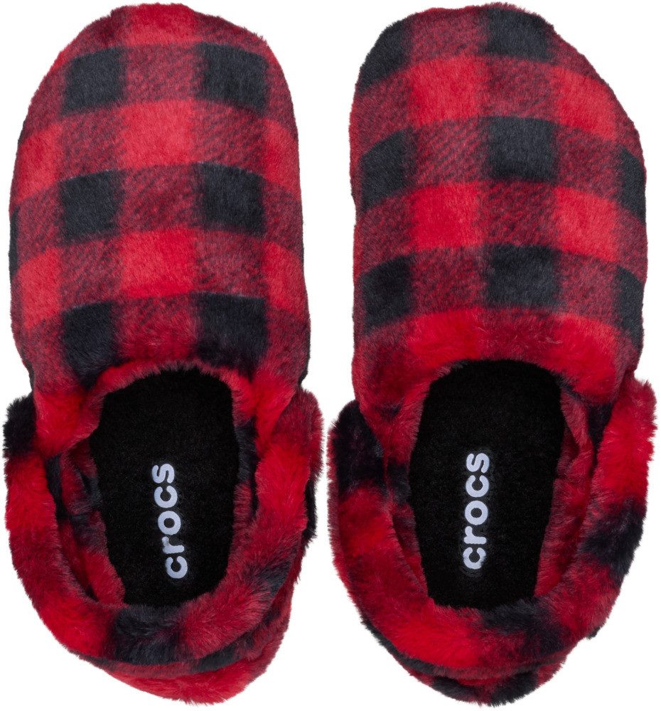 Crocs Classic Buff Check Cozzy Slipper Hausschuh Pantoffel, Mule mit kariertem Muster