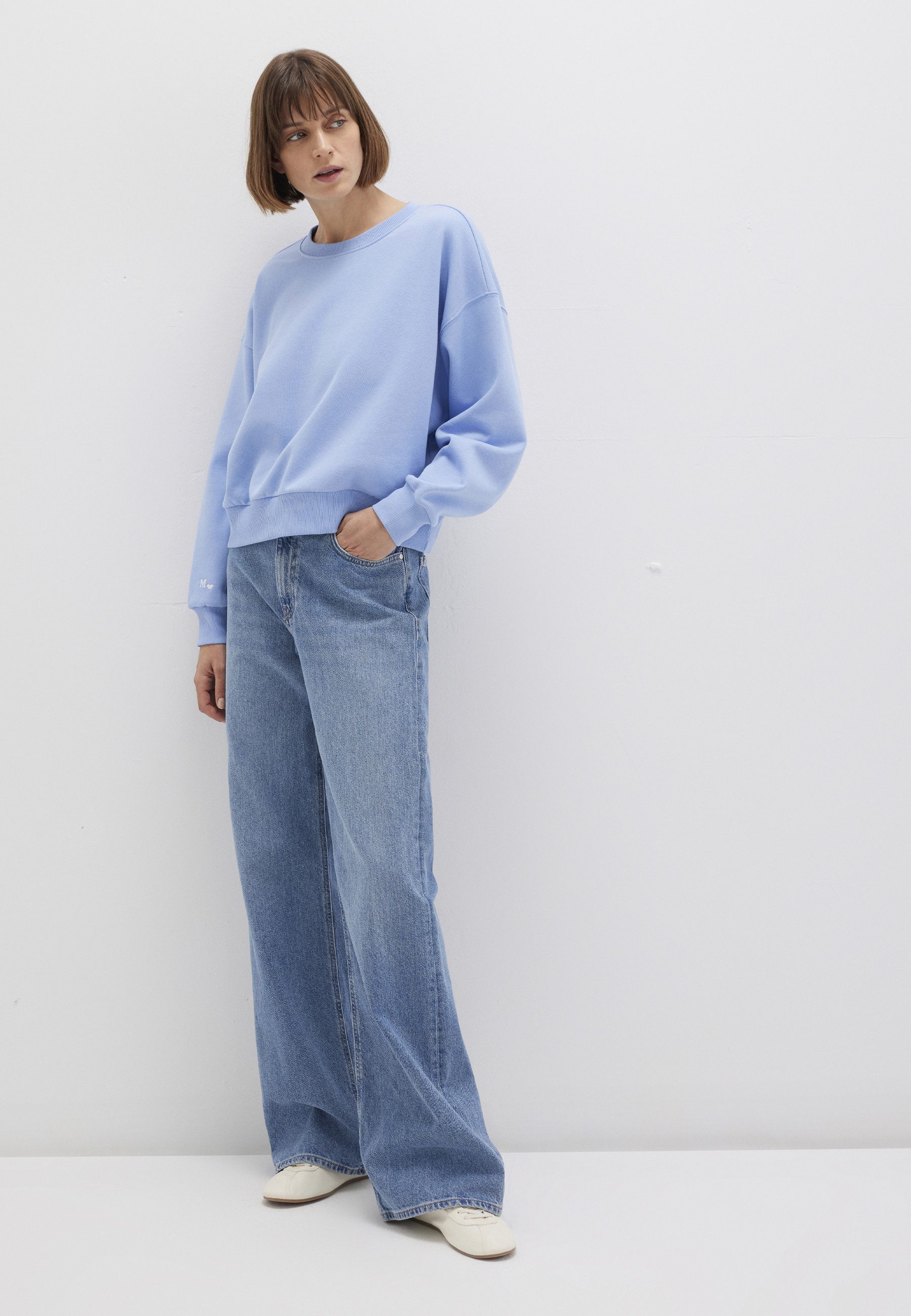 Mavi Rundhalspullover CREW NECK SWEATSHIRT Sweatshirt cropped