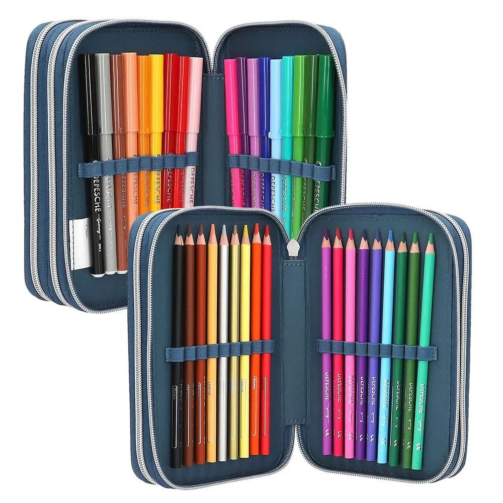 Depesche Kinderrucksack Dino World 3 Fach Federtasche