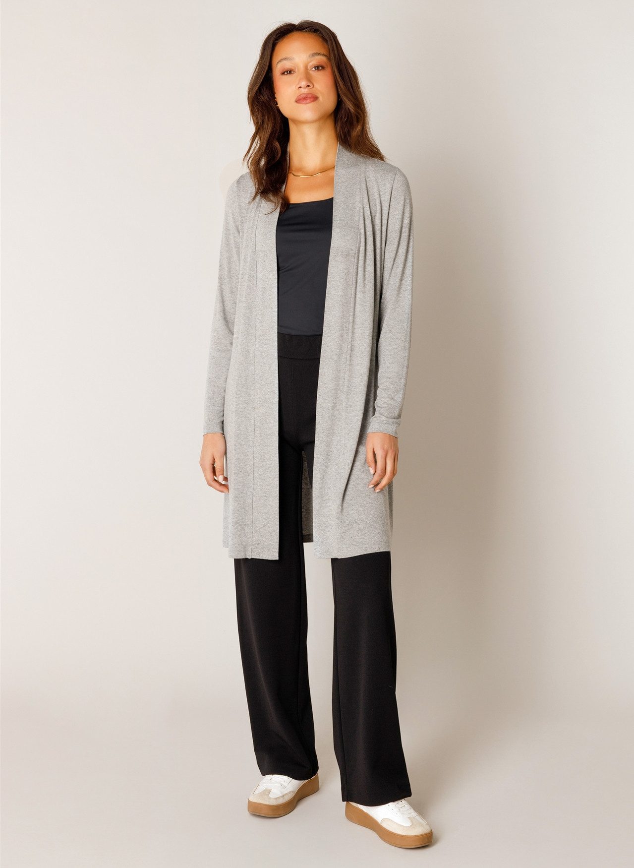 Base Level Longstrickjacke Yayla long ohne Verschluss