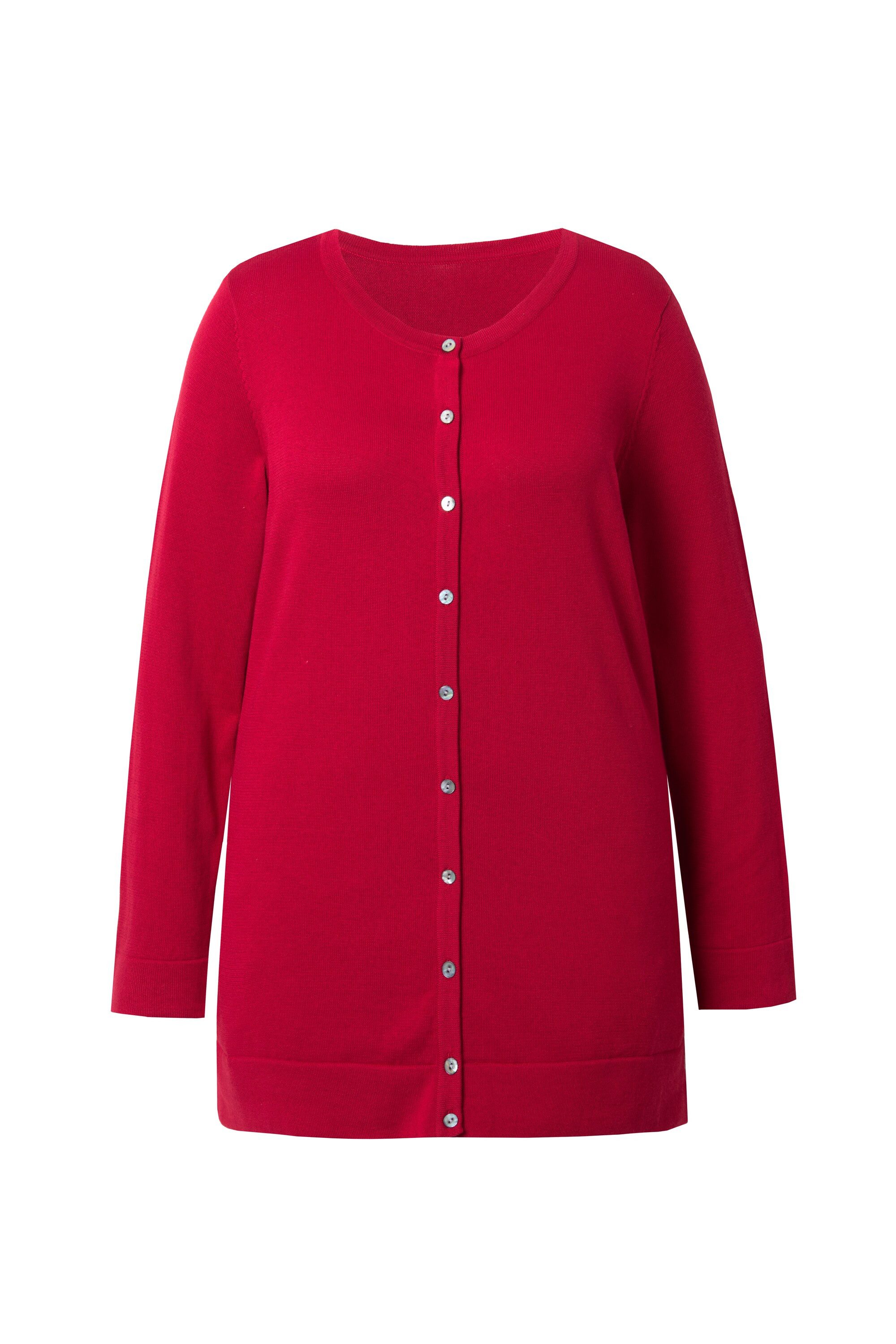 Ulla Popken Strickjacke Twinset-Strickjacke Rundhals Langarm günstig online kaufen