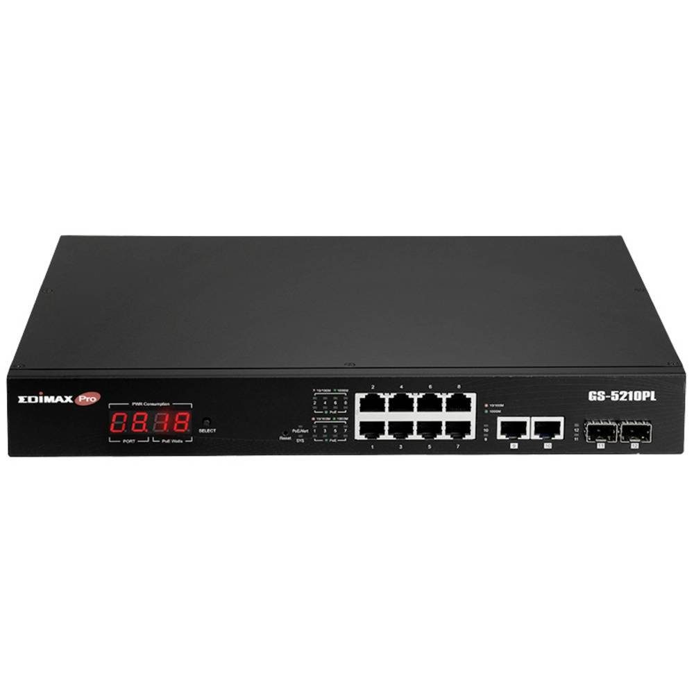 PoE+ 12 Managed Netzwerk-Switch Switch Smart Web Port Edimax Gigabit