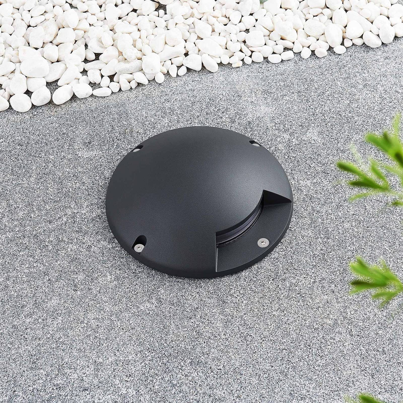 Lindby Einbauleuchte Cormac, LED, Metall, Schwarz warmweiß IP67, 1 x 1,9 W LED, warmweiß