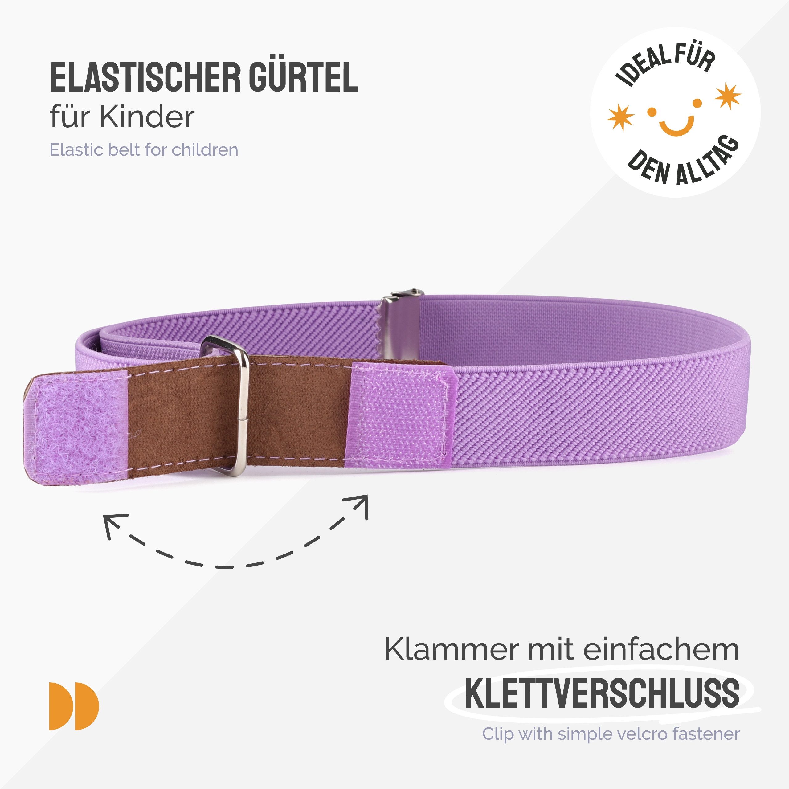 Ladeheid Stoffgürtel Kinder Gürtel Elastik-Gürtel 1-12 Jahre 34-90 cm P15 (1-St)