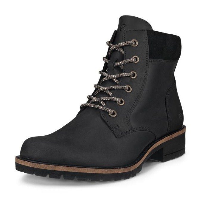 Ecco ELAINA Schnürstiefelette Stiefelette, Blockabsatz, mit weicher Schaftrandpolsterung