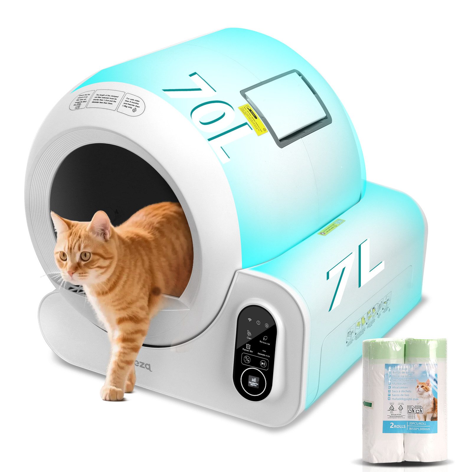 Katzentoilette Katzentoilette Selbstreinigende, 70L Katzentoilette Katzenklo
