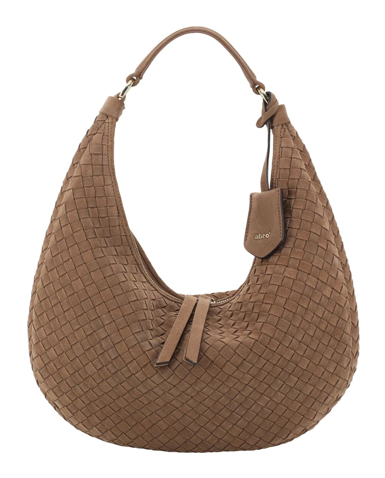 Abro Schultertasche Hobo Bag Nana (Set, 2-tlg), aus echtem Leder