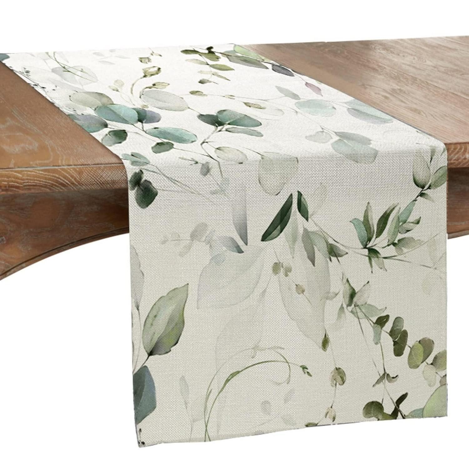 LuxusKollektion Tischläufer Tischläufer Sommer Gänseblümchen 40 x 180 cm Grün (1-tlg)