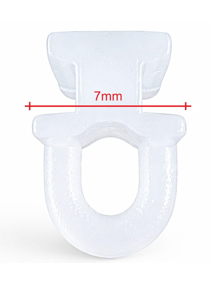 rewagi Ösengleiter Gardinengleiter 9x5 mm Weiß für Innenlaufschienen, (25-St), Verkaufseinheit 25/50/100/200/500/1000 Stück