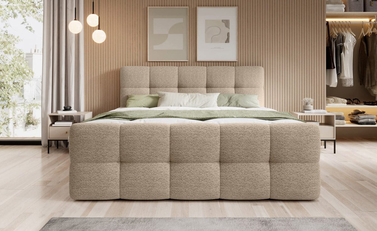 Luxusbetten24 Boxspringbett Cozy Bouclé, ohne Topper günstig online kaufen