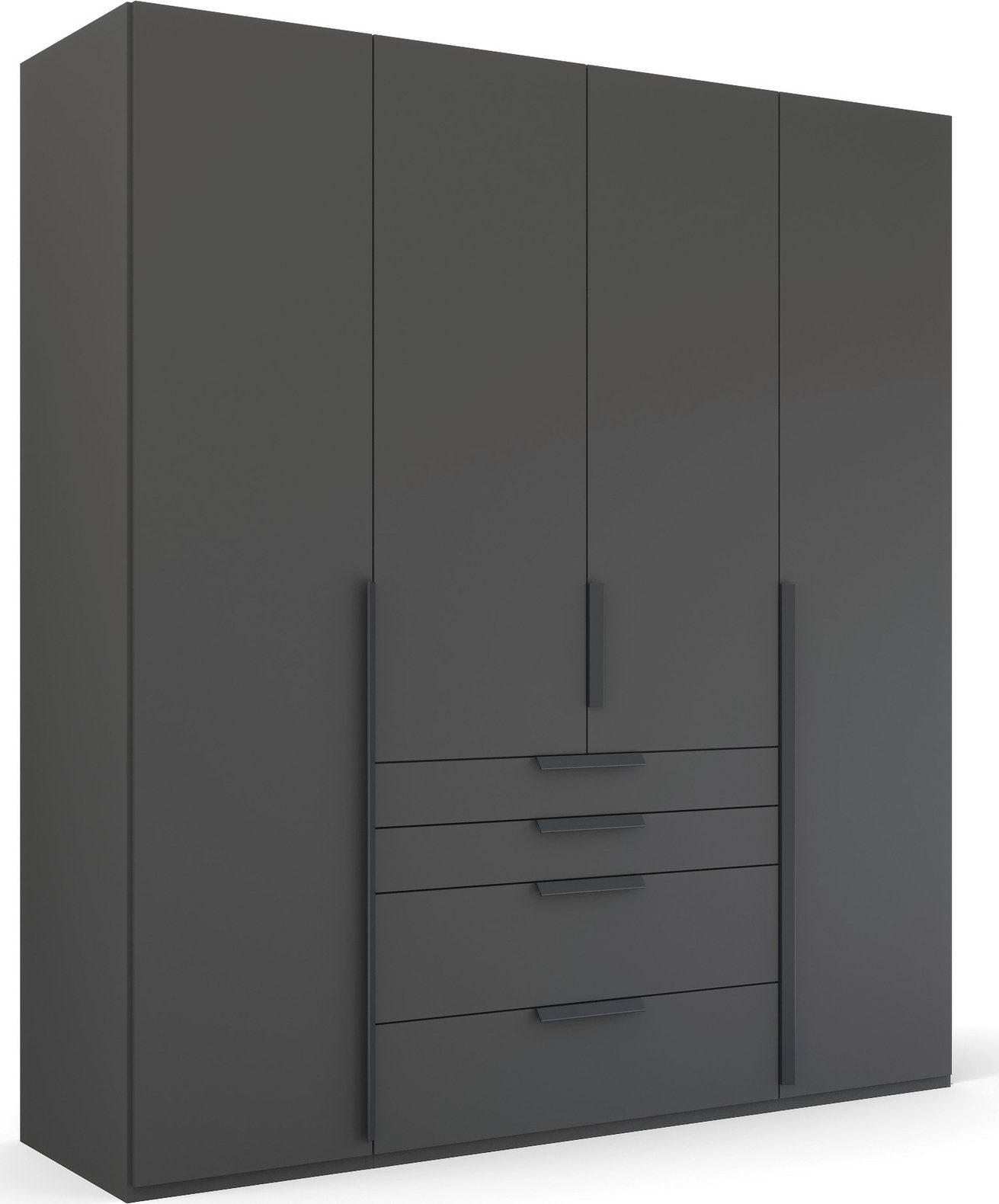 rauch Drehtürenschrank Kleiderschrank Schrank Garderobe Wäscheschrank PURISMA (in den Breiten 151/201/251/301 cm, inkl. SOFT-CLOSE-FUNKTION) mit Schubladen und umfangreichem Zubehör MADE IN GERMANY