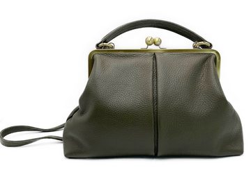 Taschenkinder Henkeltasche Handtasche Leder "Große Olive" Damentasche, Schultertasche, Vintage, Echtes Leder vom Rind, sehr weich und geschmeidig.