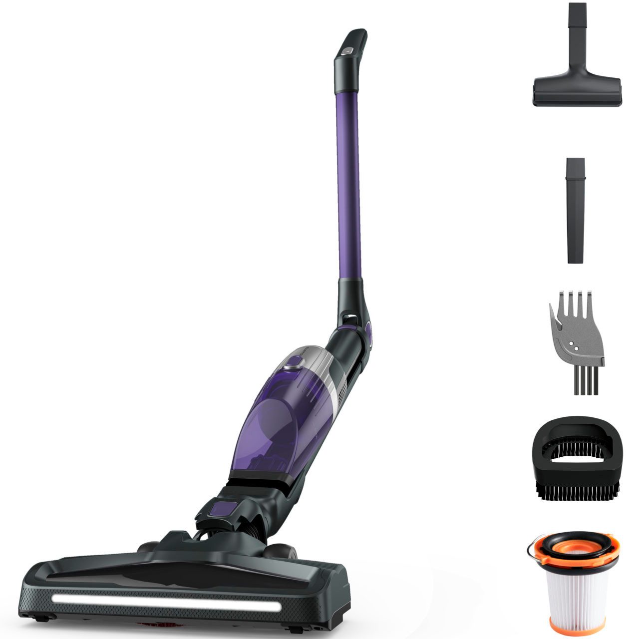Rowenta Akku-Hand-und Stielstaubsauger Xtrem Compact, leicht, sehr kompakt, Flex-Gelenk, lange Akku-Laufzeit, 145 W, beutellos, leistungsstark, Bodenladestation, Multifunktionsreinigung, RH1238