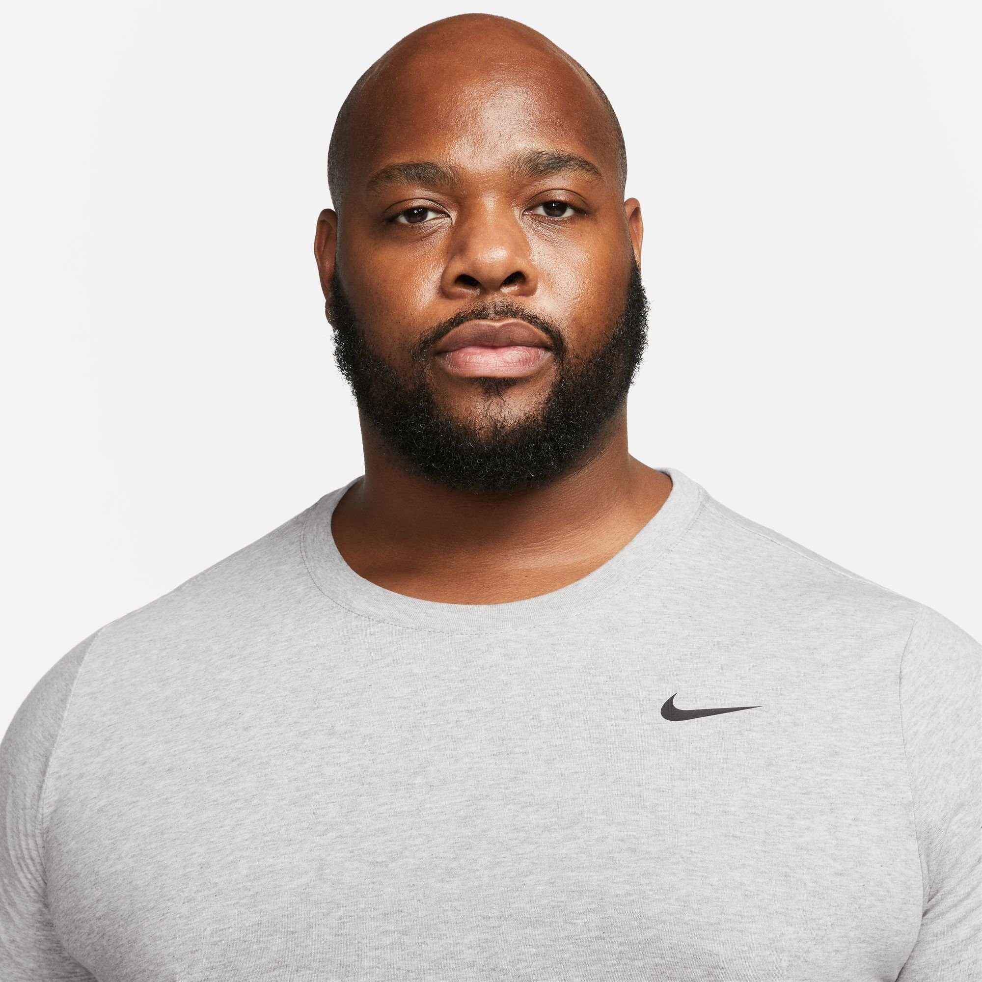 DRI-FIT FITNESS Nike GREY T-SHIRT DK HEATHER/BLACK Trainingsshirt MEN'S