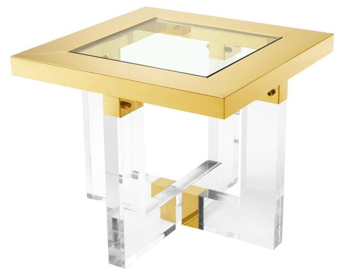 Casa Padrino Beistelltisch Beistelltisch Gold 60 x 60 x H. 50 cm - Luxus Möbel
