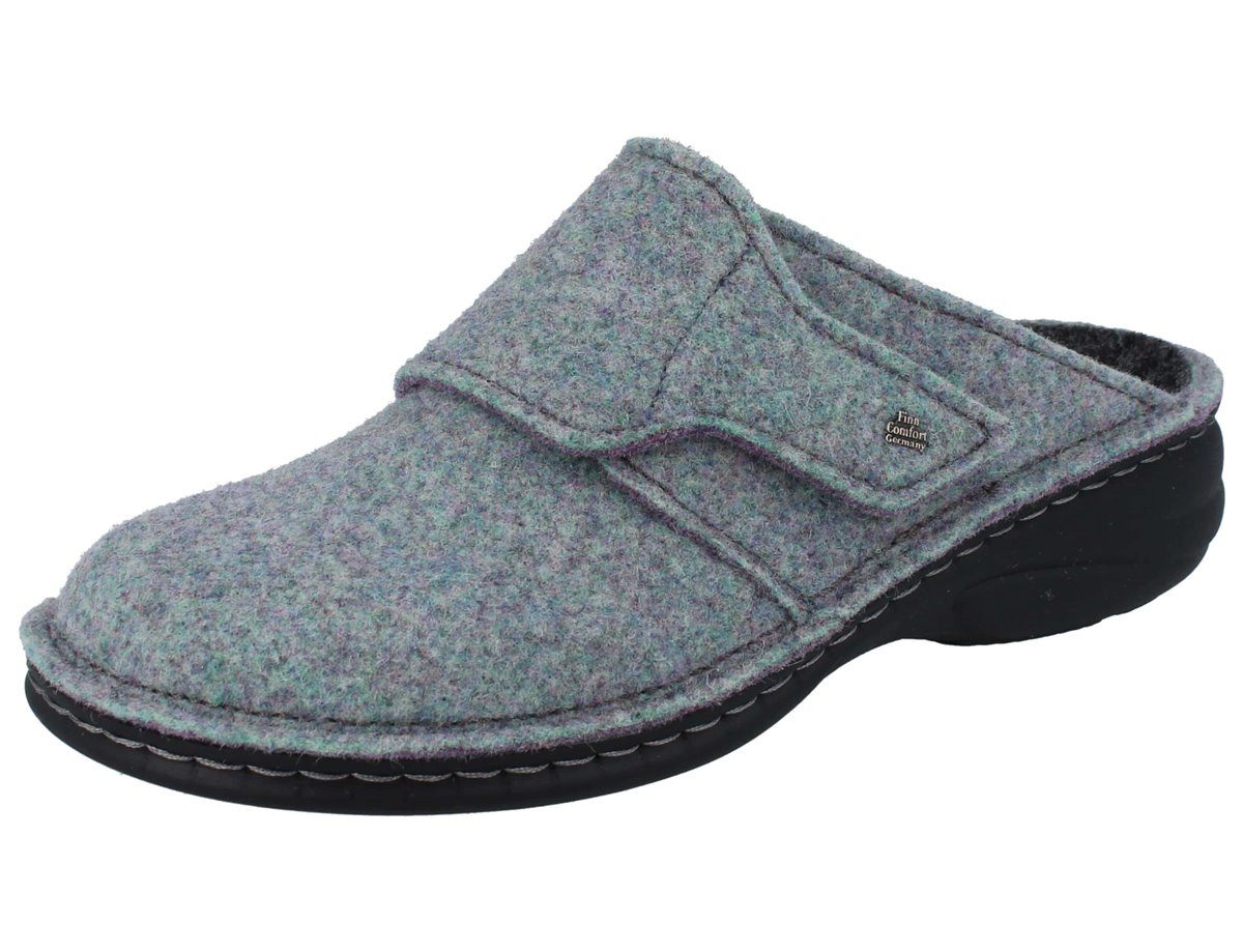 FINN COMFORT Goms Damen Hausschuhe Clog opal grün Filz Hausschuh