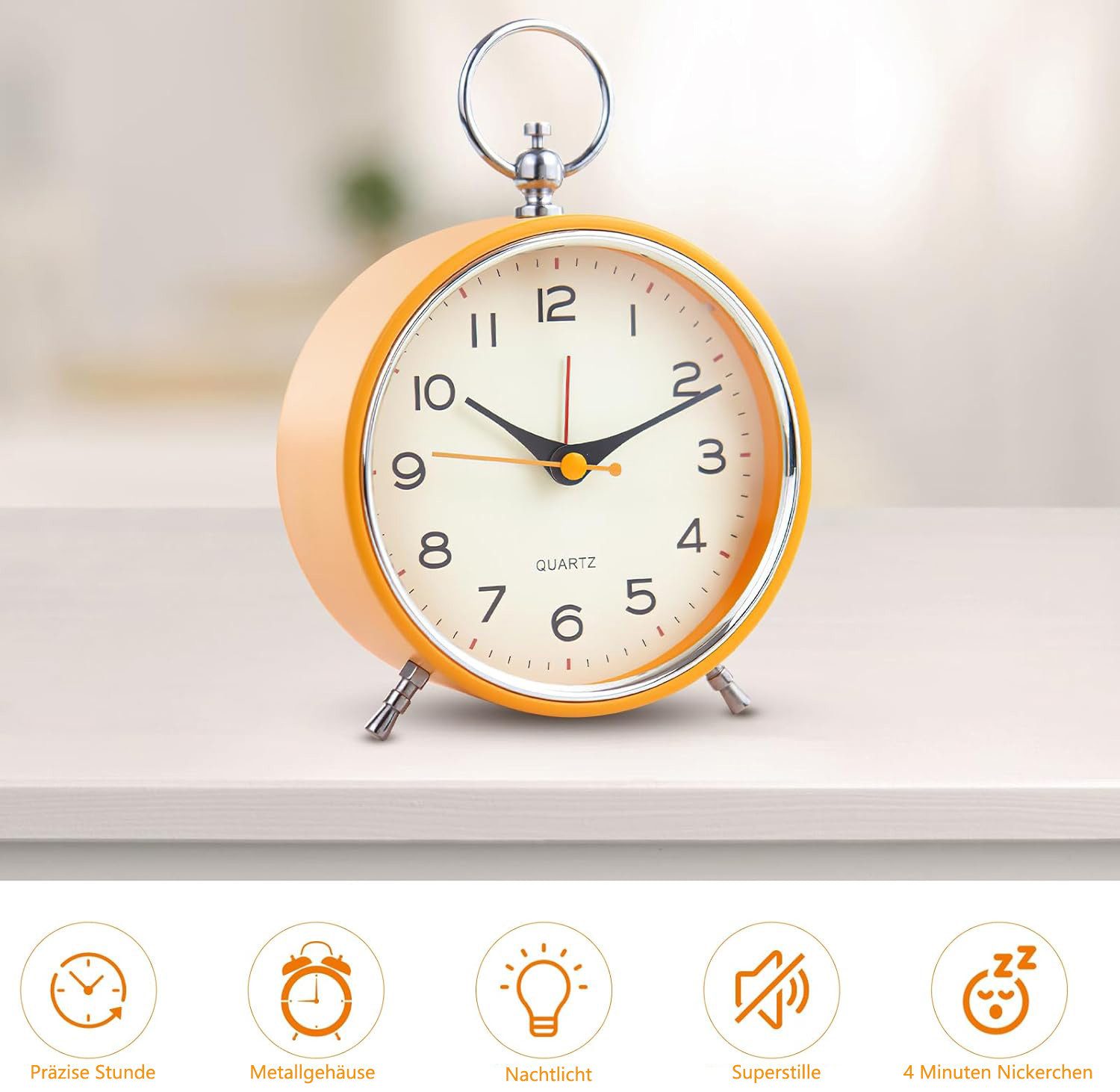 Coonoor Wecker Wecker rund analog mit günstig online kaufen