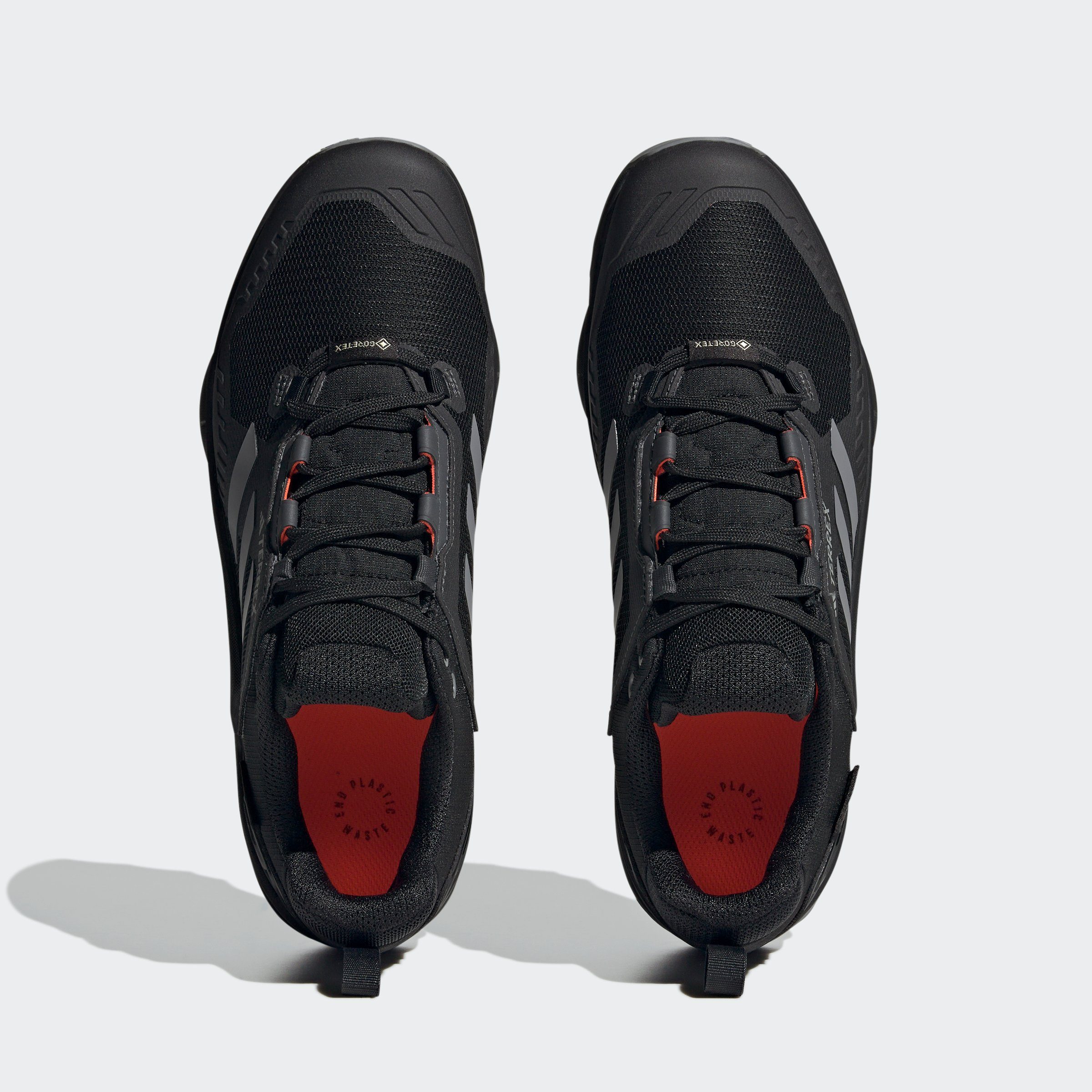 adidas TERREX TERREX SWIFT GORE-TEX Solar Grey wasserdicht / Wanderschuh R3 Red Core Black / Three