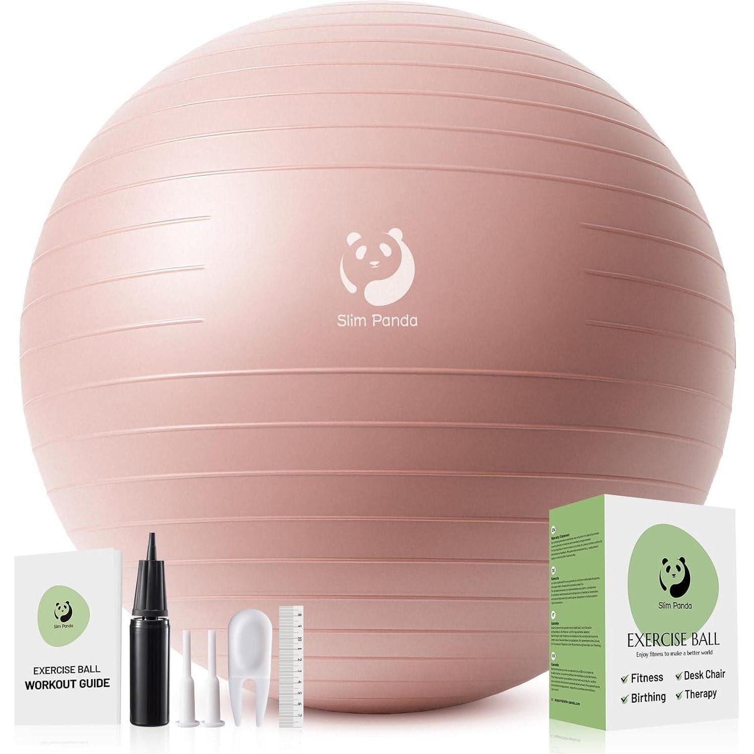 LuxusKollektion Gymnastikball Gymnastikball 55-85CM explosionsgeschützt Pezziball hellrosa 55CM (1-St)