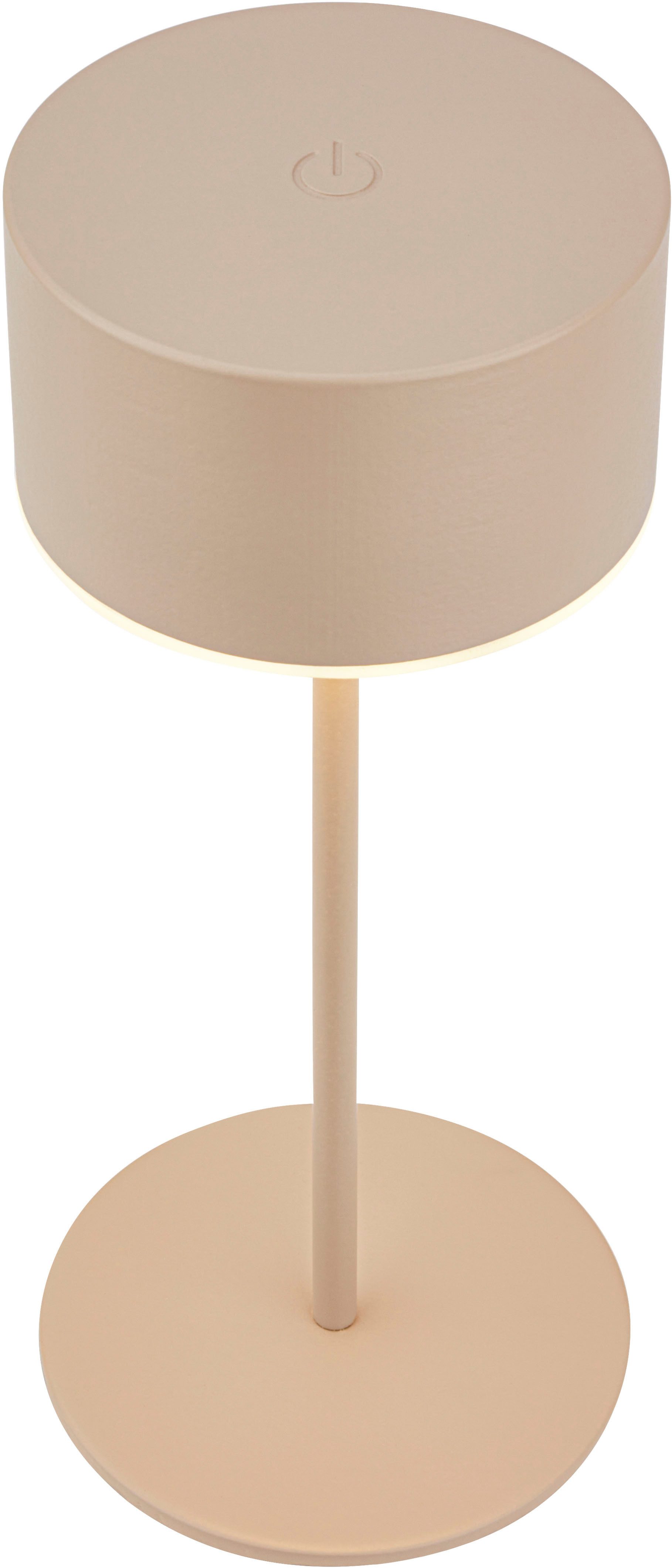 Briloner Leuchten LED Tischleuchte Tischleuchte kabellos Akku dimmbar Touch, LED fest integriert, Warmweiß