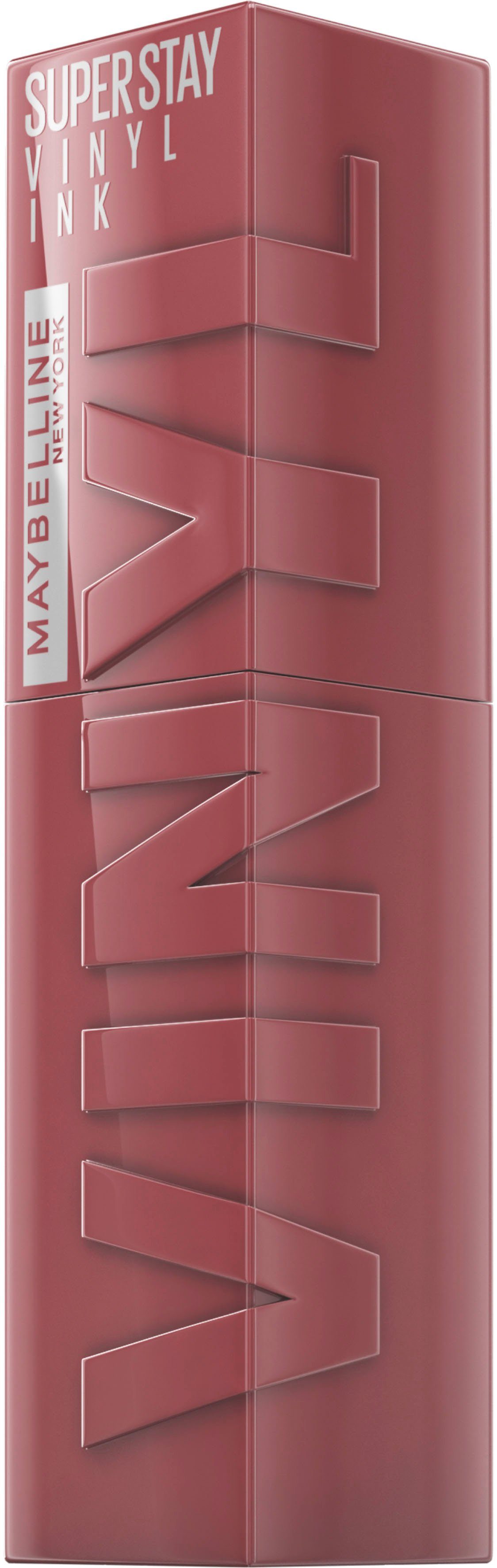 MAYBELLINE NEW YORK Lippenstift SUPER STAY VINYL INK, kreiert ein sofort glänzendes Vinyl-Finish und bis zu 16H Halt