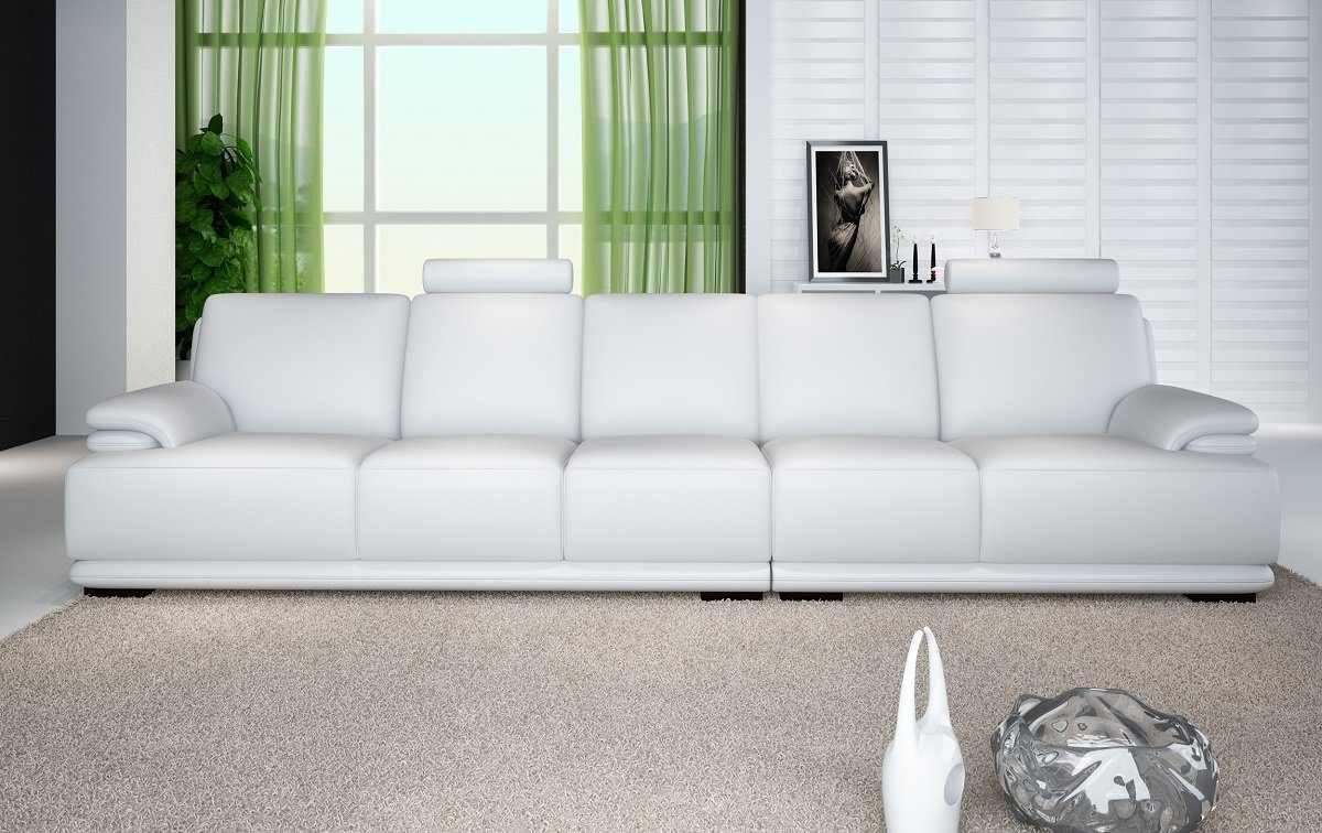 JVmoebel Sofa Sofa Couch Ecke Polster xxl big long sofa 6 Sitzplätze couchen neu, Made in Europe Weiß