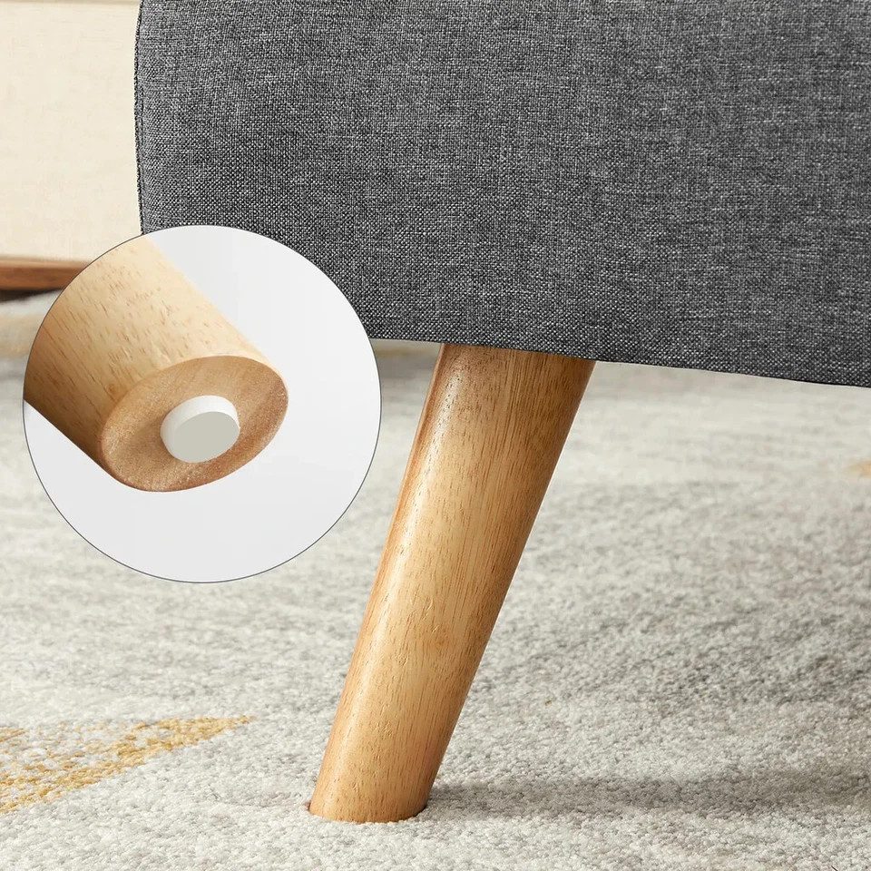 VASAGLE Schlafsofa klappbar Couch mit Bettfunktion 175x83x76cm Gästebett Grau, 1 Teile, klappbar