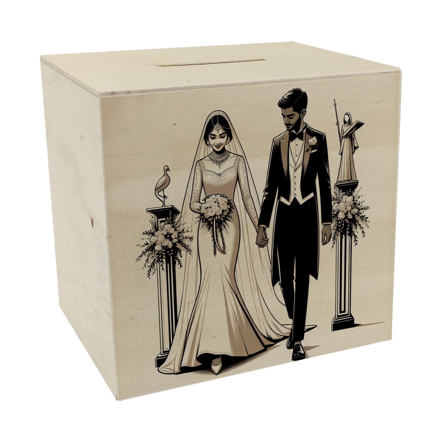 Spardose Hochzeitskasse Spardose aus Holz