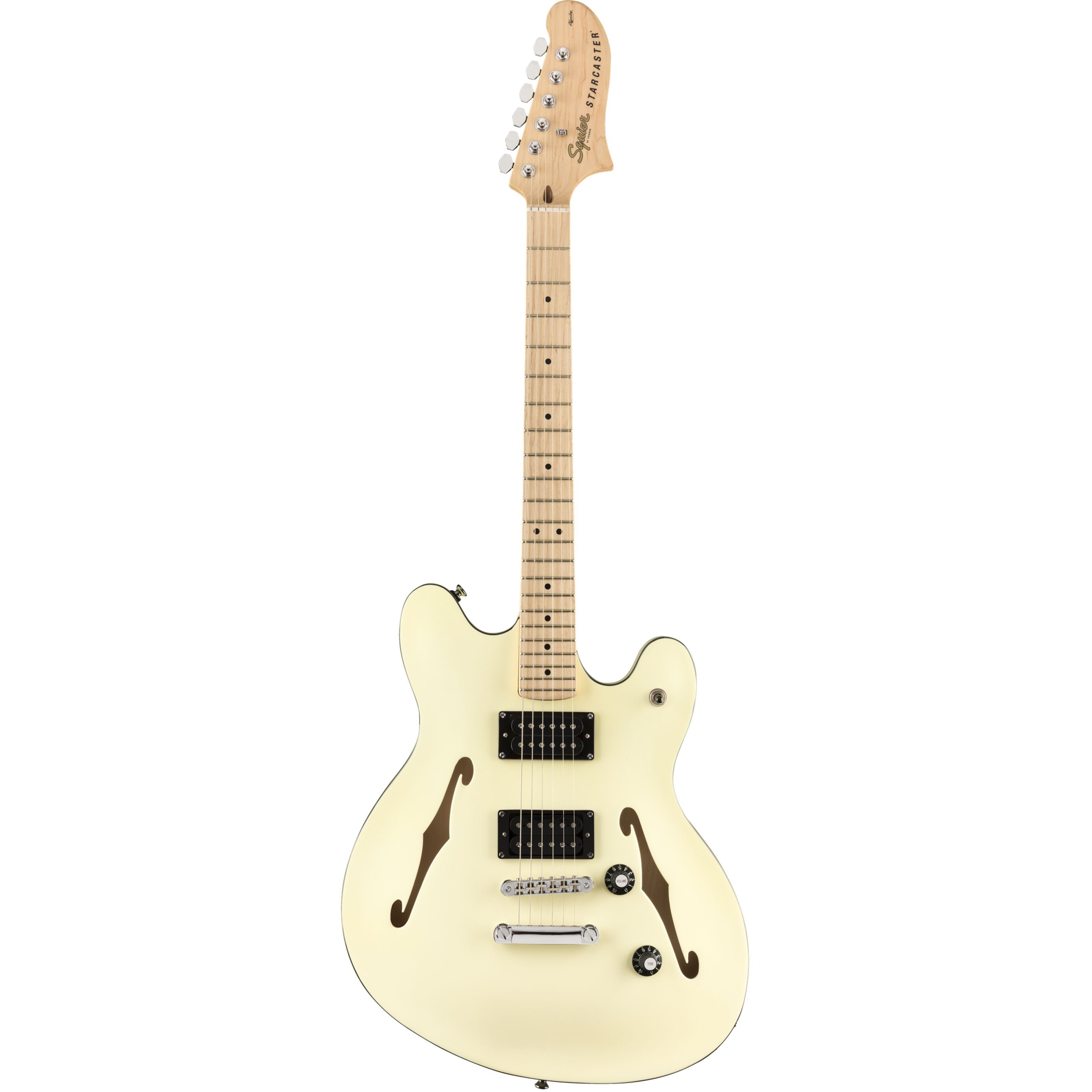 Squier Halbakustik-Gitarre, Affinity Series Starcaster MN Olympic White - Halbakustik Gitarre