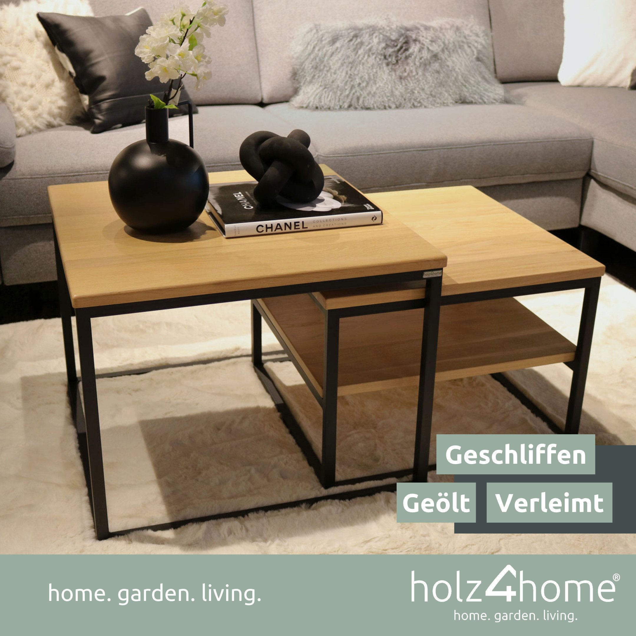 holz4home® Couchtisch 2er Set aus Eiche günstig online kaufen