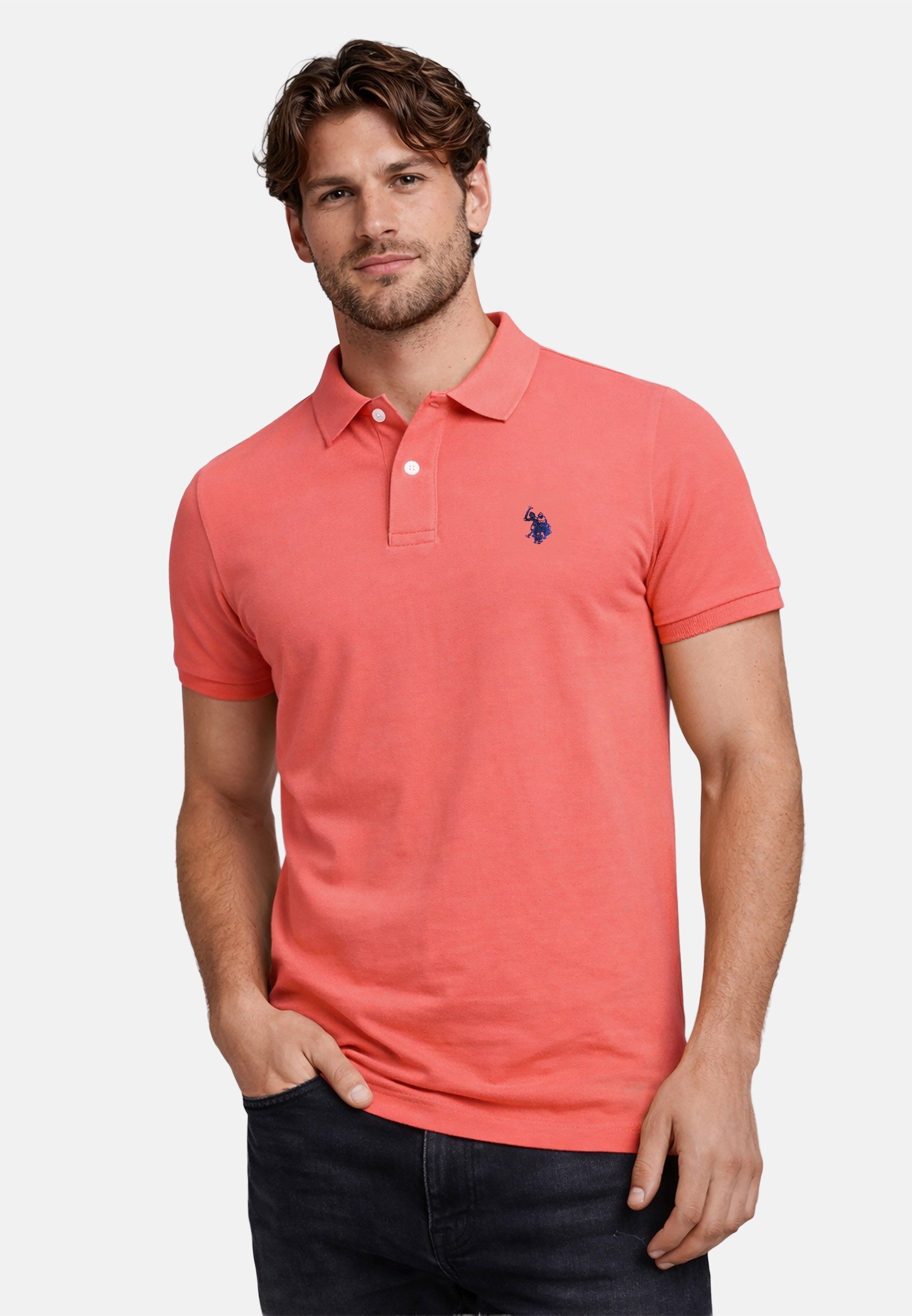 U.S. Polo Assn. Poloshirt USBrodyy – Herren Shirt aus Baumwolle mit Logo-Stickerei 100 % Baumwolle mit klassischem Polokragen und geradem Schnitt