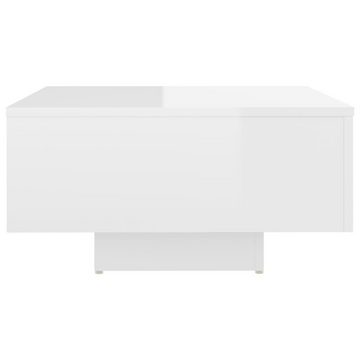 furnicato Couchtisch Hochglanz-Weiß 60x60x31,5 cm Spanplatte