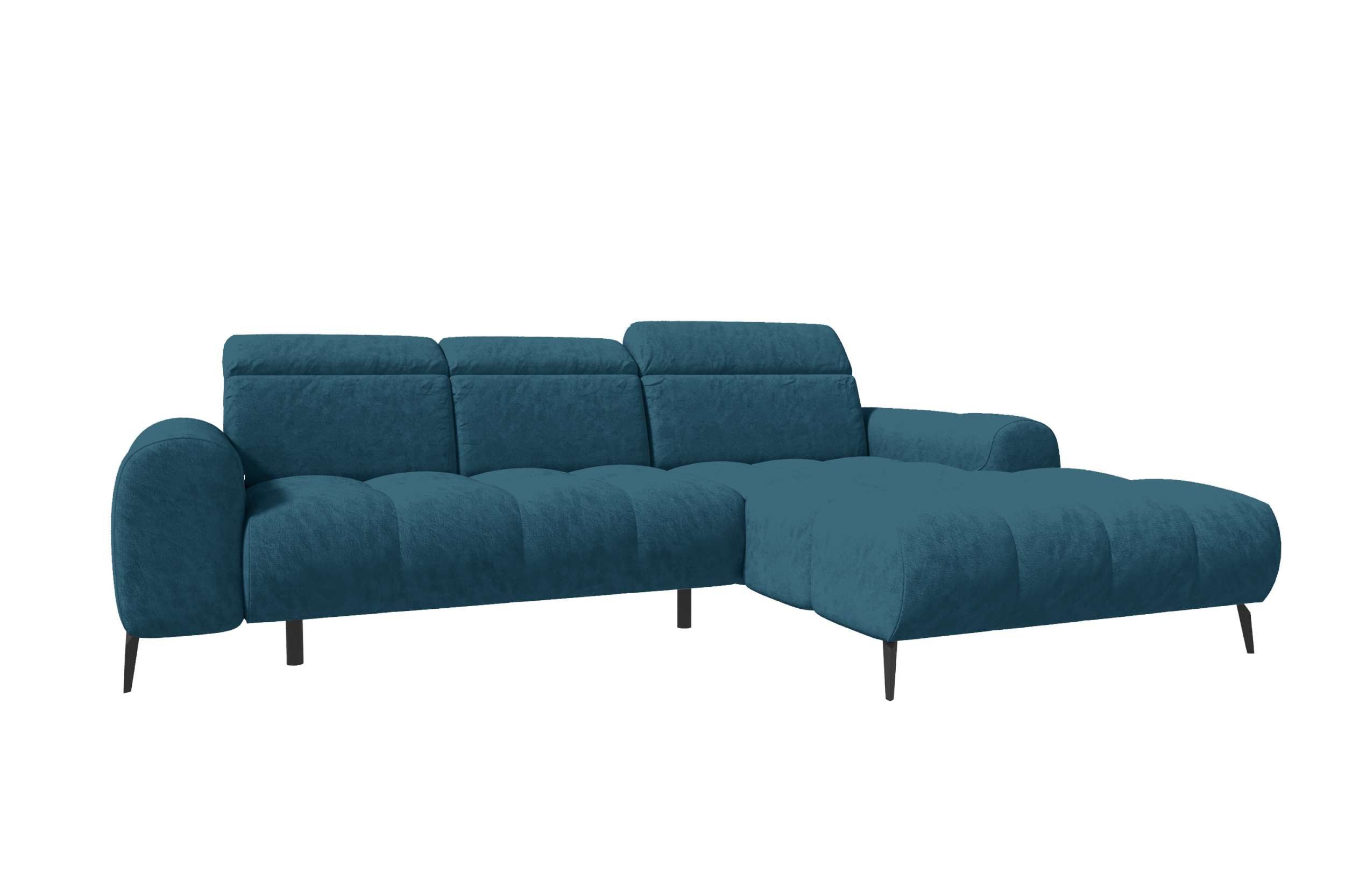 99rooms Ecksofa Milano, Sofa, L-Form, mit elektrischer Sitztiefenverstellung, Chenille APHRODITE