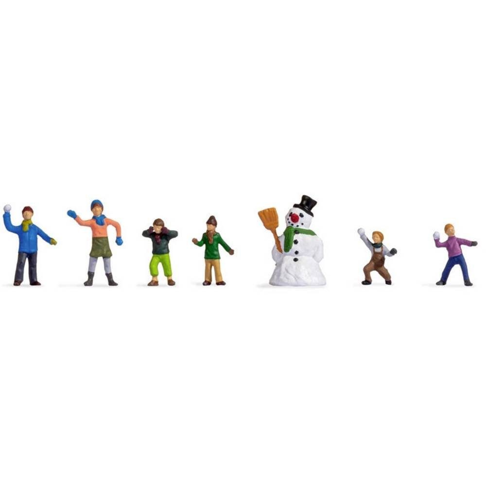NOCH Rangierer Figuren-Set Für Modelleisenbahn TT - 6 Handbemalte Figuren Für Bahnhofsszenen