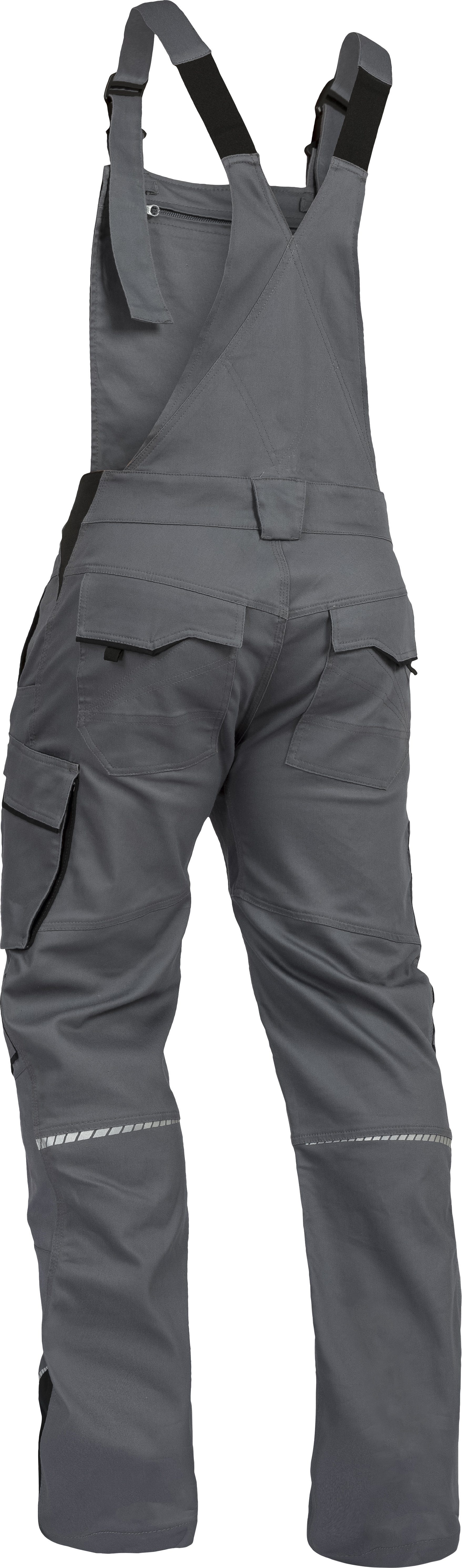 Leibwächter Arbeitslatzhose Herren Flex-Line Latzhose (Arbeitshose mit Keil im Schritt) mit Reflektoren
