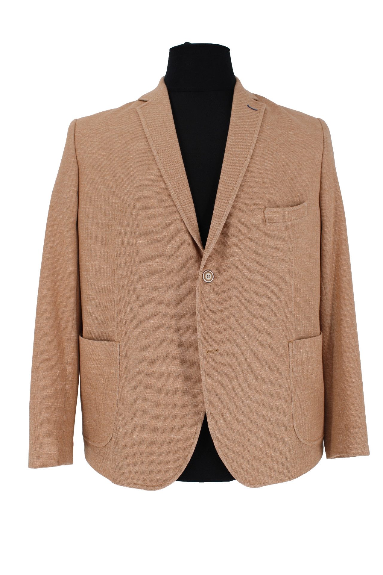 Luigi Morini Sakko Herren Jersey-Sakko Beige Meliert ? Komfortables Freizeit- & Business