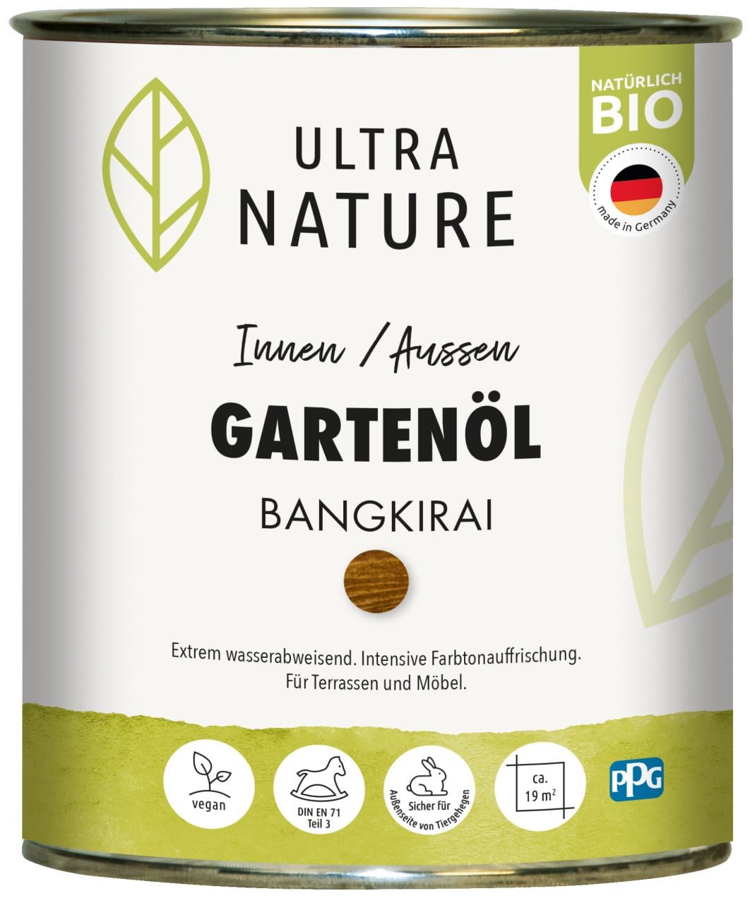 ULTRA NATURE Hartholzöl Ultra Nature Garten Öl 750 ml bangkirai