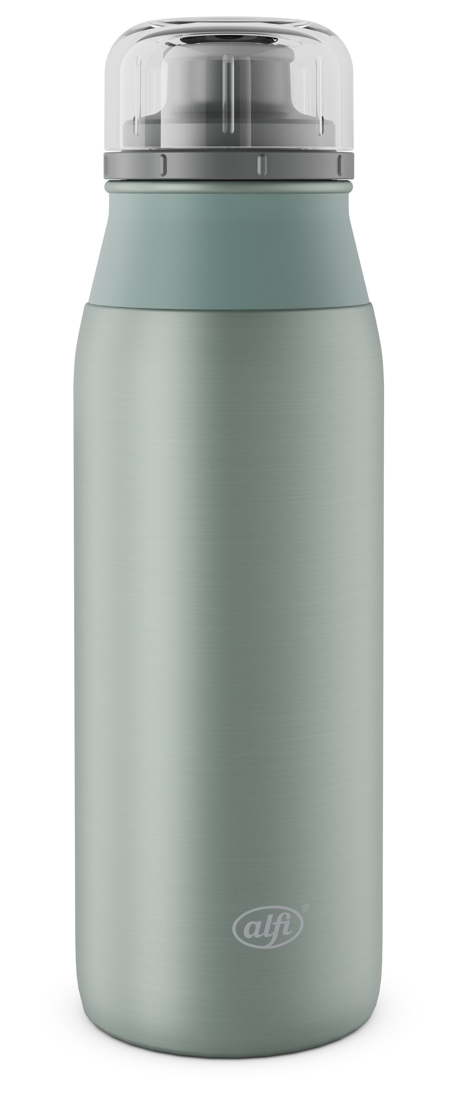 Alfi Trinkflasche ELEMENT BOTTLE, Edelstahlkörper, spülmaschinenfest, 0,6l, Free-Flow Trinksystem mit intuitivem Schraubverschluss
