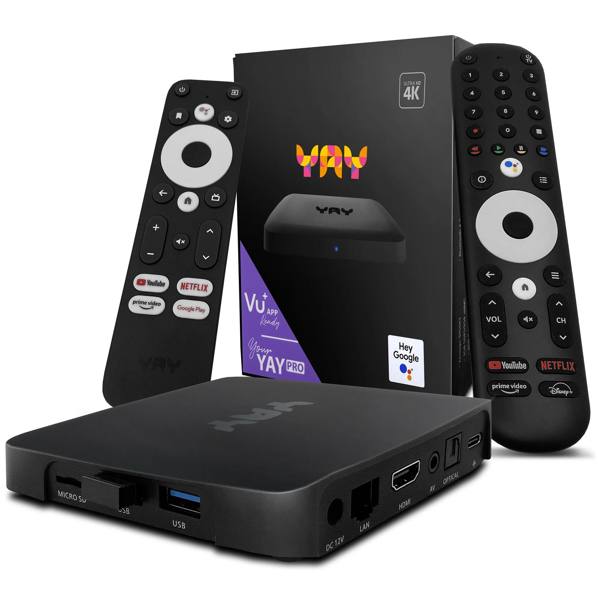 Streaming-Box VU+ YAY GO PRO Android TV 4K UHD Streaming Box