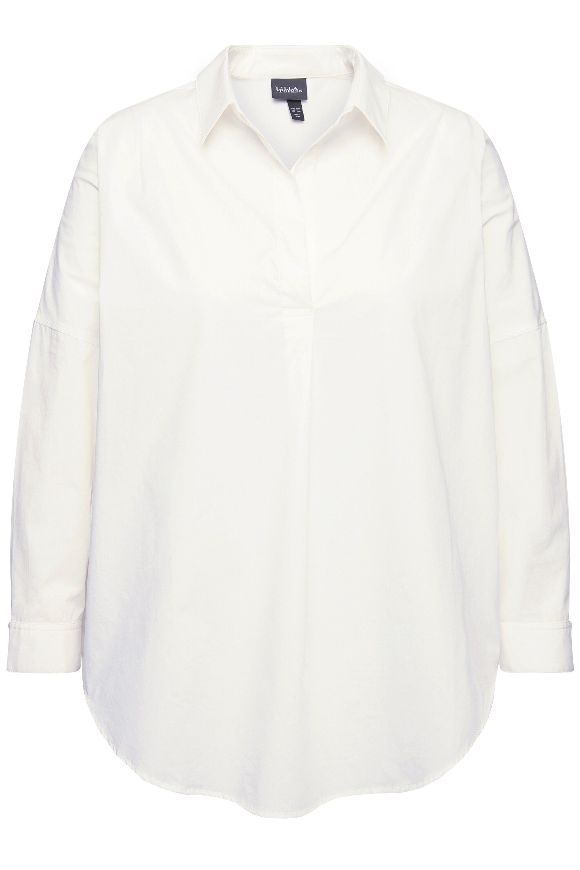 Ulla Popken Hemdbluse Bluse Zierfalte Oversized günstig online kaufen
