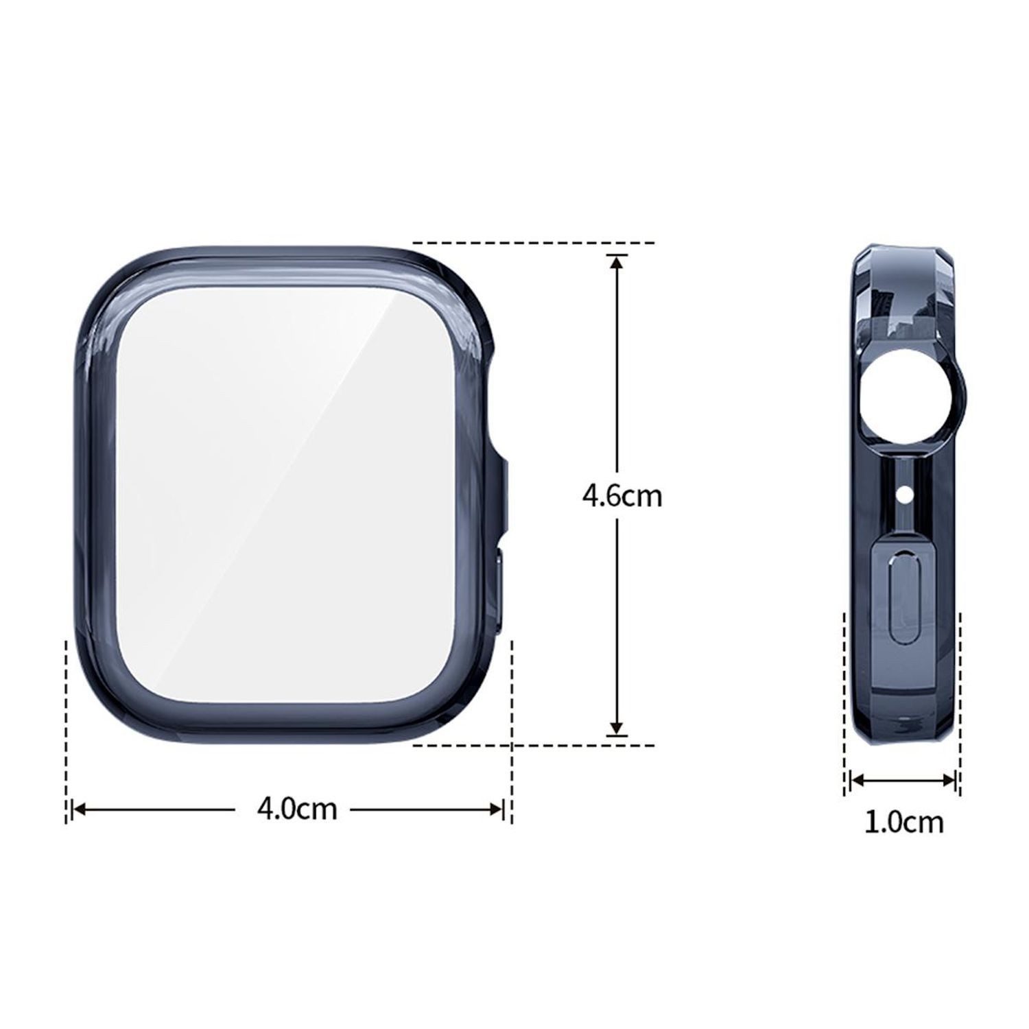 Wigento Smartwatch-Hülle Für Huawei Watch Fit 4 Electroplated Full Cover TPU Schutz Hülle Grau, Full TPU Schutzhülle, nahtlose Passform