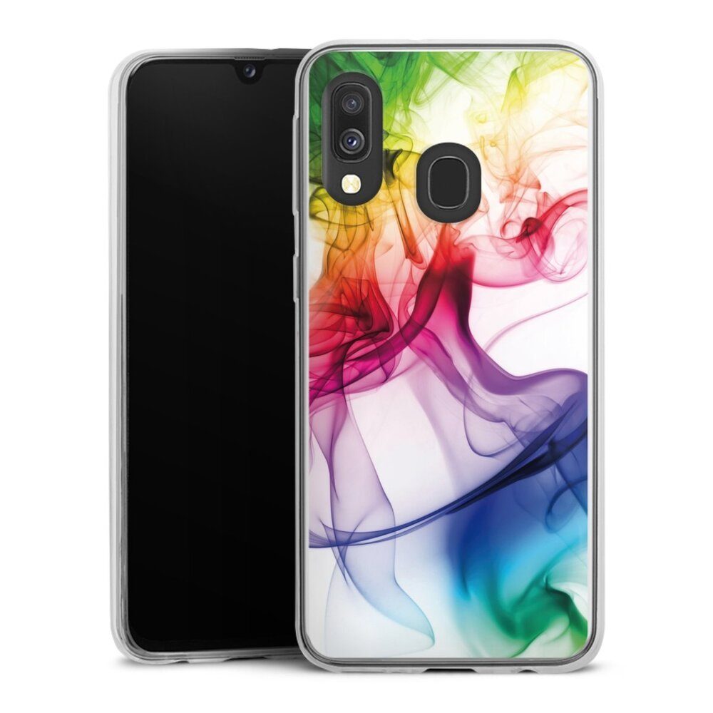 DeinDesign Handyhülle Farbe Wasser Regenbogen Strange waft, Samsung Galaxy A40 Slim Case Silikon Hülle Ultra Dünn Schutzhülle