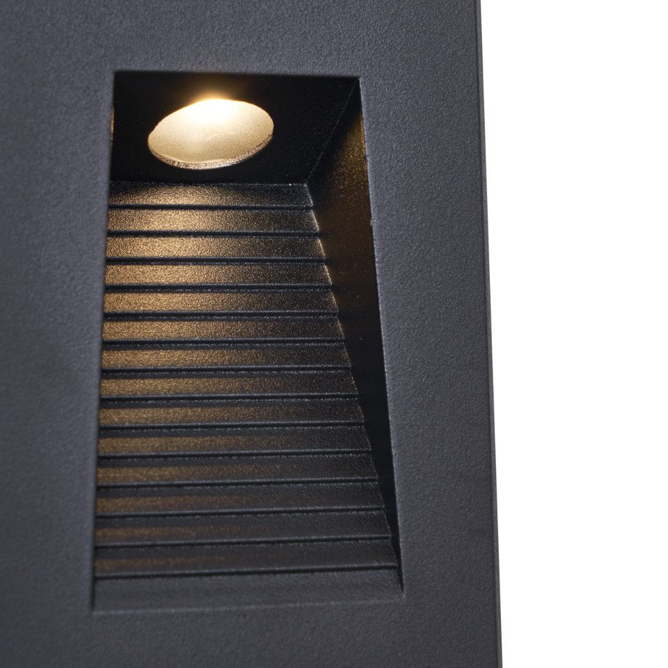 Qazqa LED Einbaustrahler Trem, LED fest integriert, Extra-Warmweiß, QAZQA Außen Einbau­leuchte, integrated, Schwarz, Aluminium, Modern